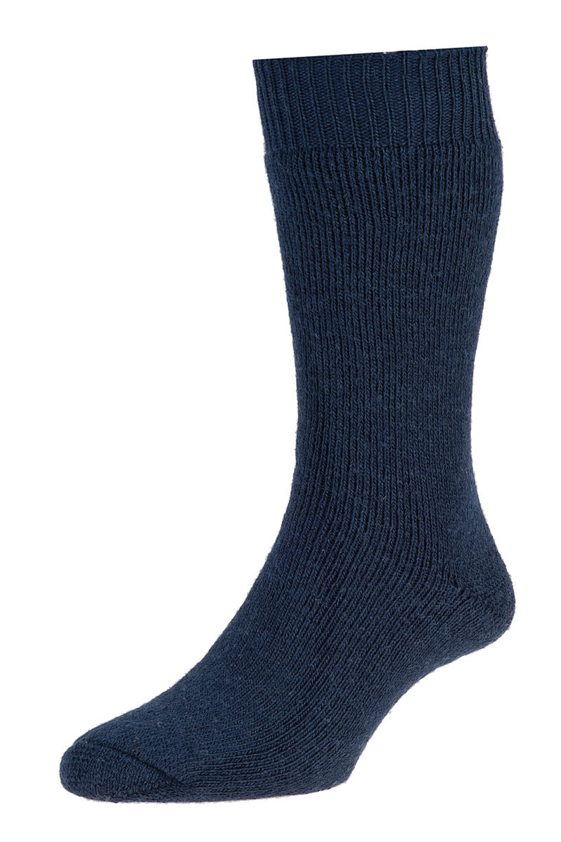 HJ Hall Cushioned Wool Socks - Rambler in Navy
