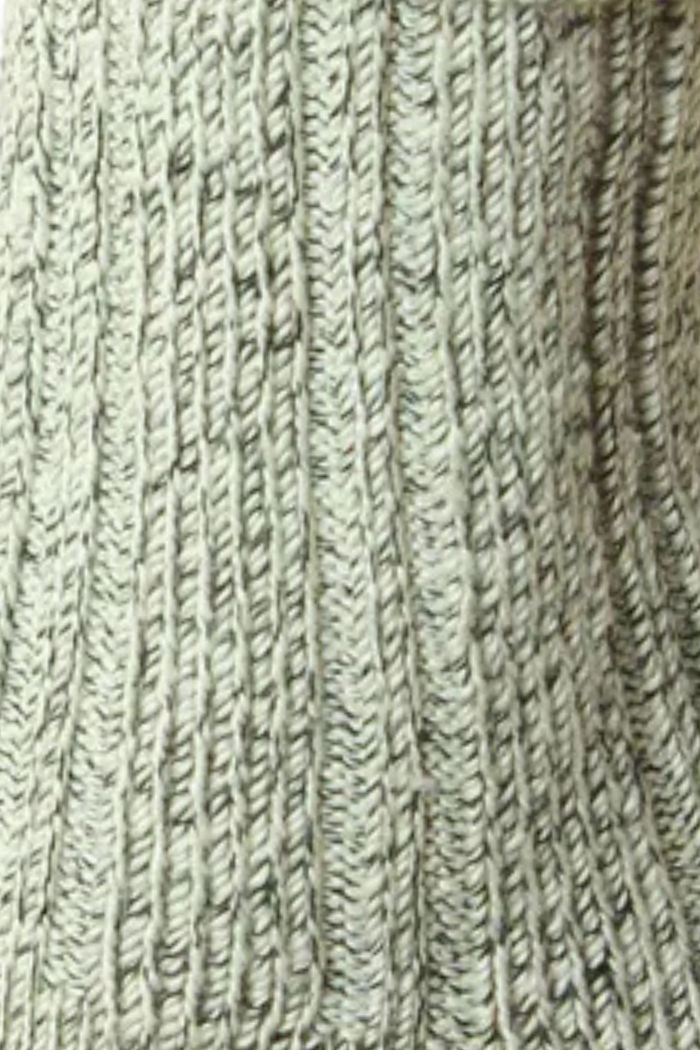 HJ Hall Women's Chunky Knit Cotton Boot Socks in Grey – close-up detail