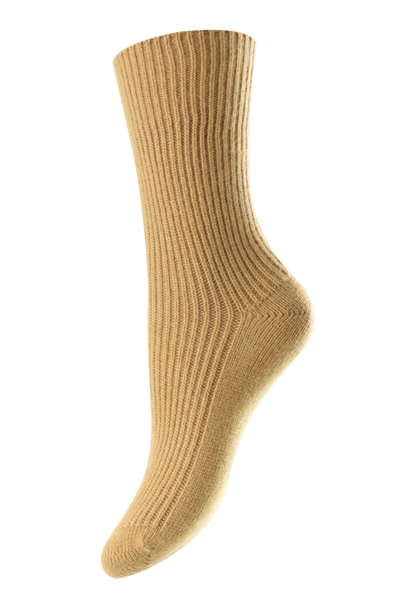 HJ Hall Women's Cashmere Blend Lounge Socks in Toffee