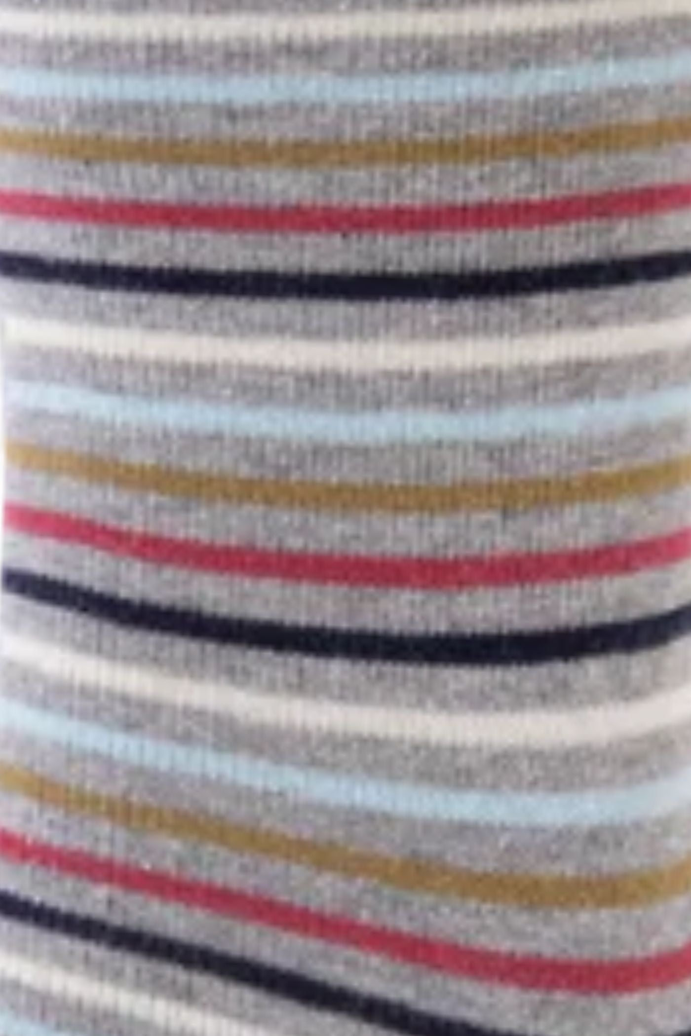 HJ Hall Women's Stripe Cotton Comfort Top Socks in Mid Grey – close-up detail