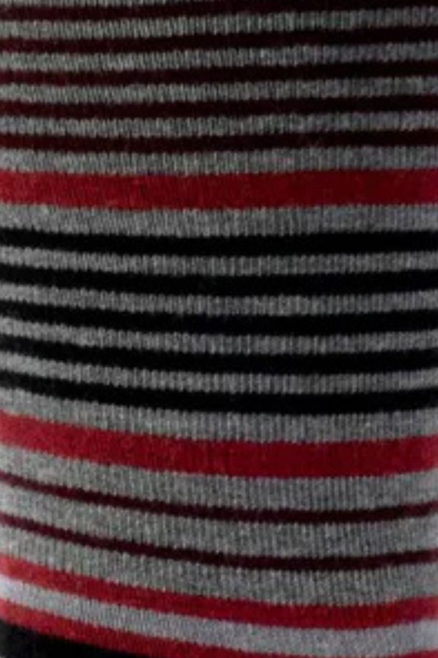 HJ Hall Men's Graduated Stripe Organic Cotton Comfort Top Socks in Light Grey – close-up detail