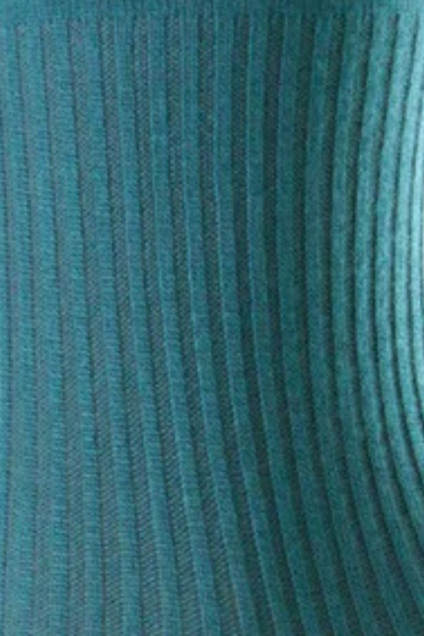 HJ Hall Women's Ribbed Bamboo Softop Socks in Green – close-up detail