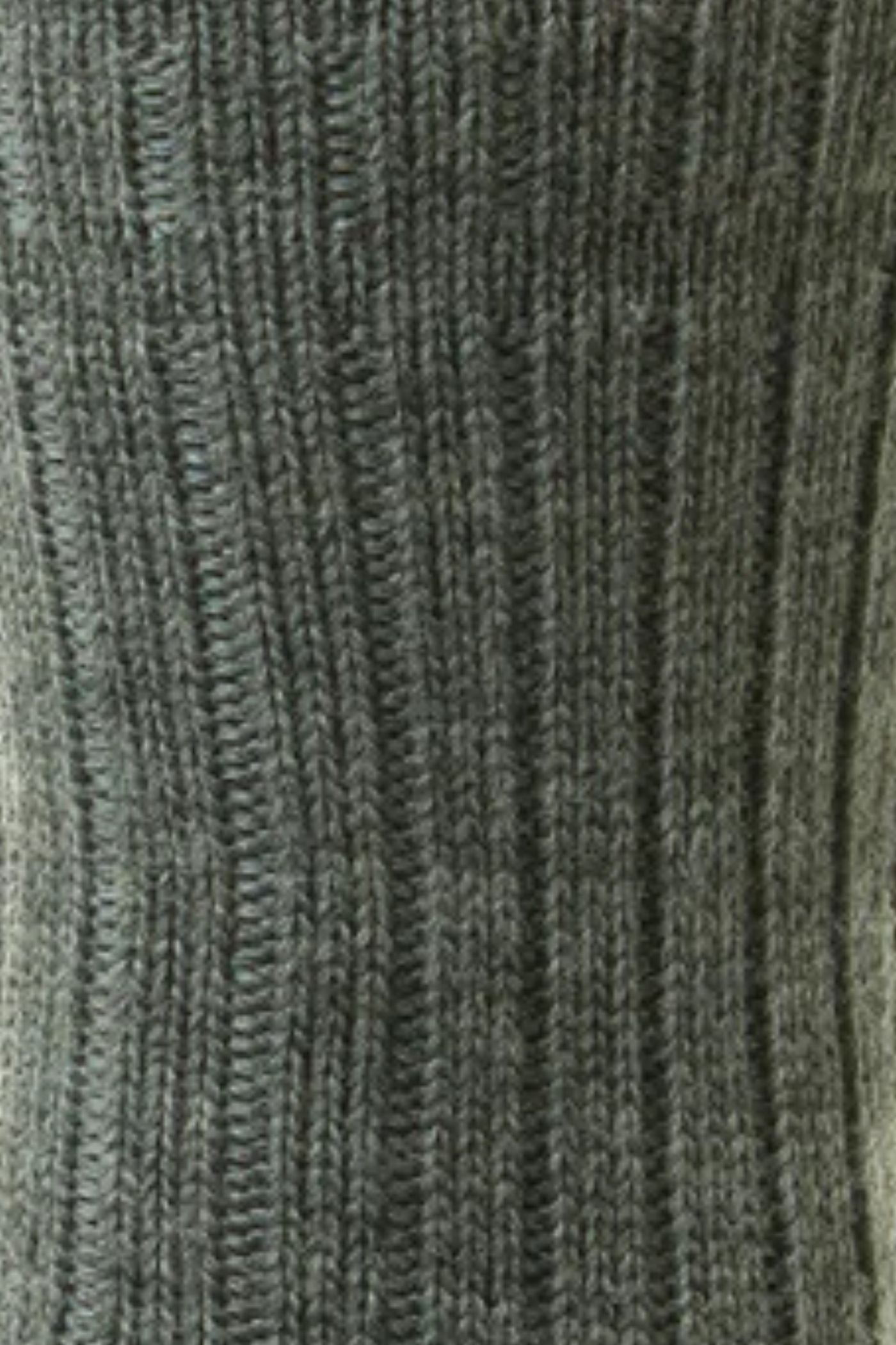 HJ Hall Men's Thermal Wool Softop Socks in Mid Grey – pattern close-up