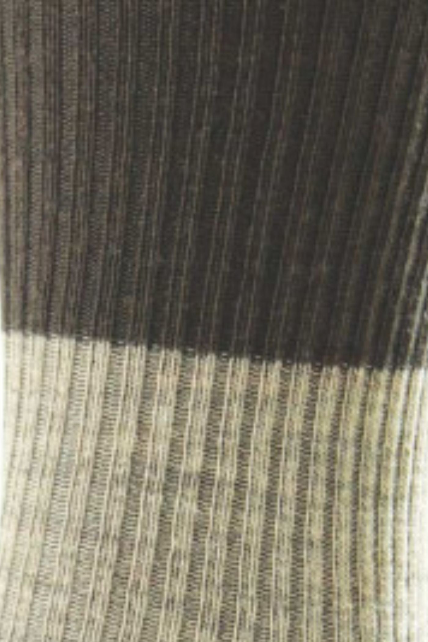 HJ Hall Men's Block Stripe Wool Softop Socks in Dark Brown – pattern close-up