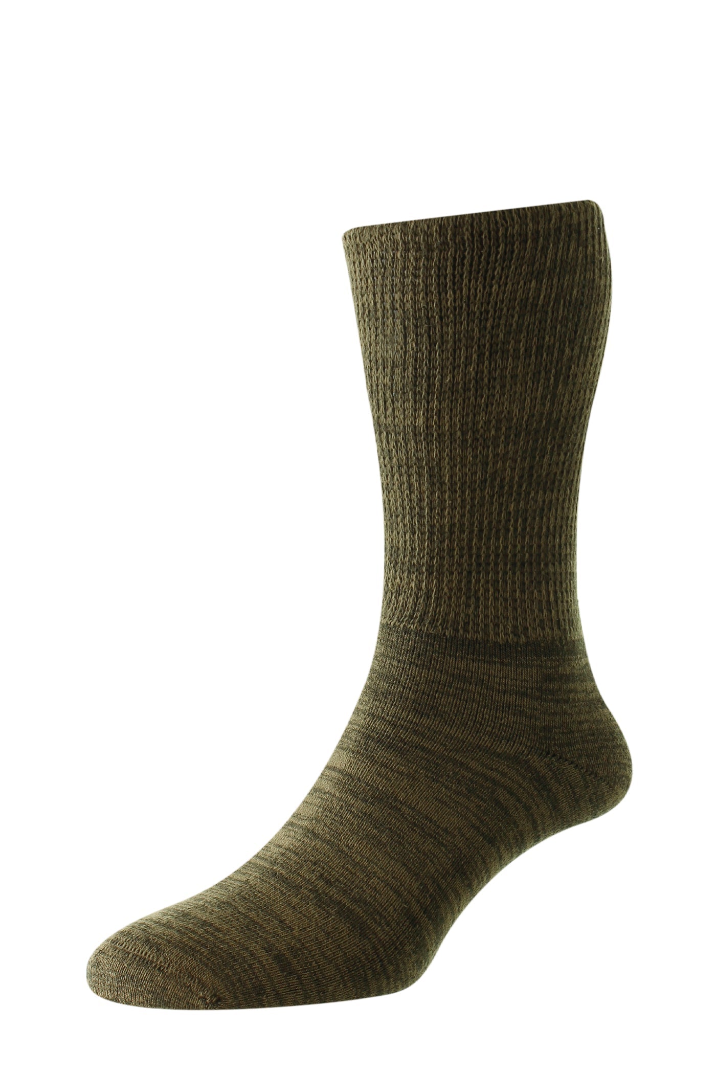 HJ Hall Lightweight Diabetic Cotton Socks in Brown/Coffee