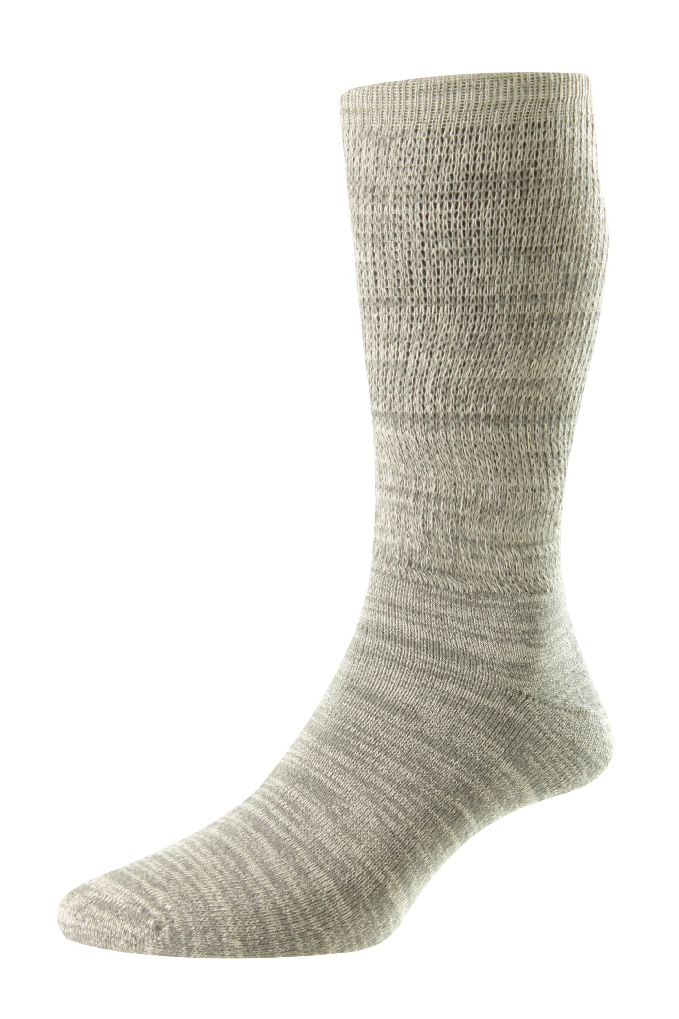 HJ Hall Lightweight Diabetic Cotton Socks in Mid Grey/Silver