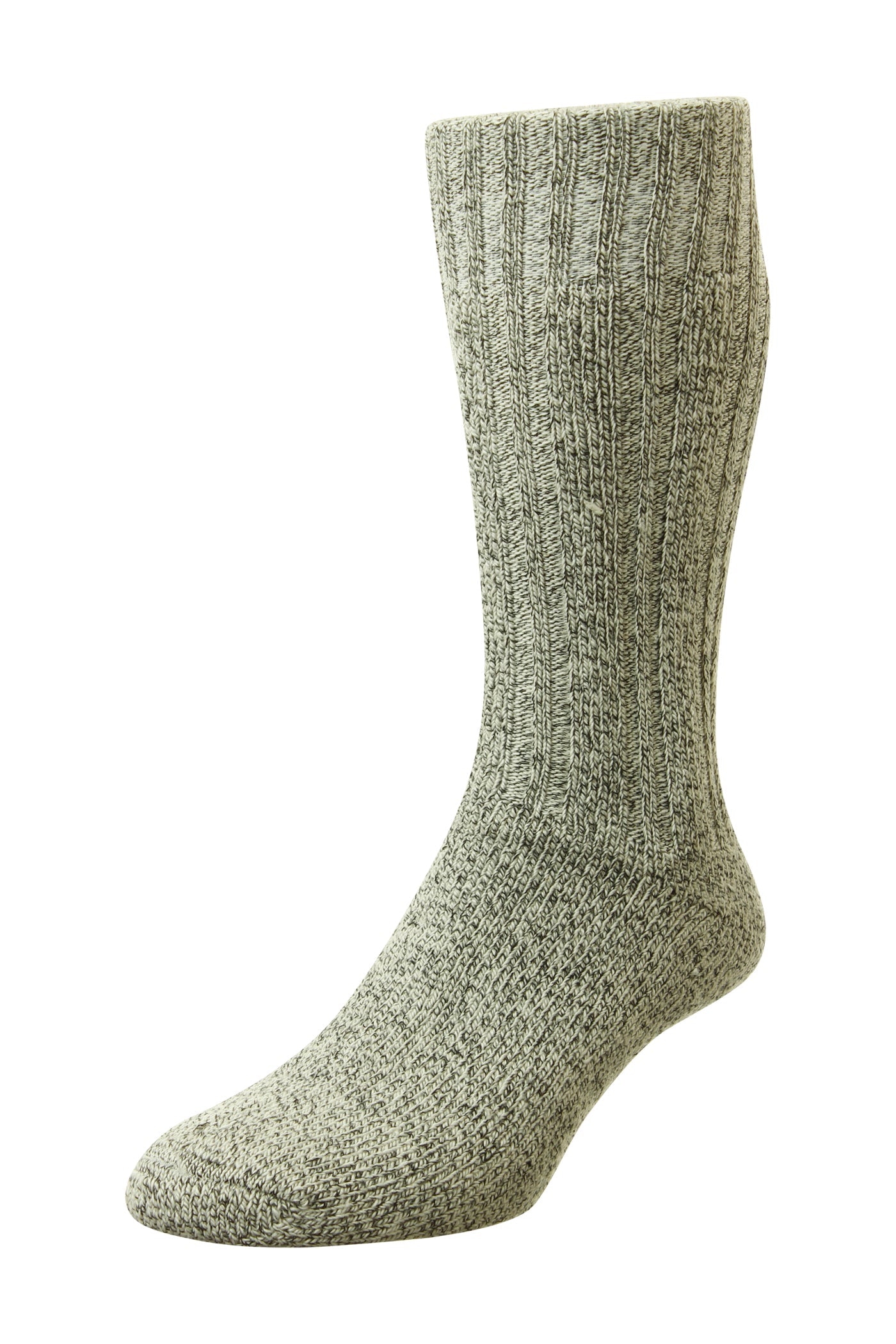 HJ Hall Men's Chunky Knit Cotton Boot Socks in Grey