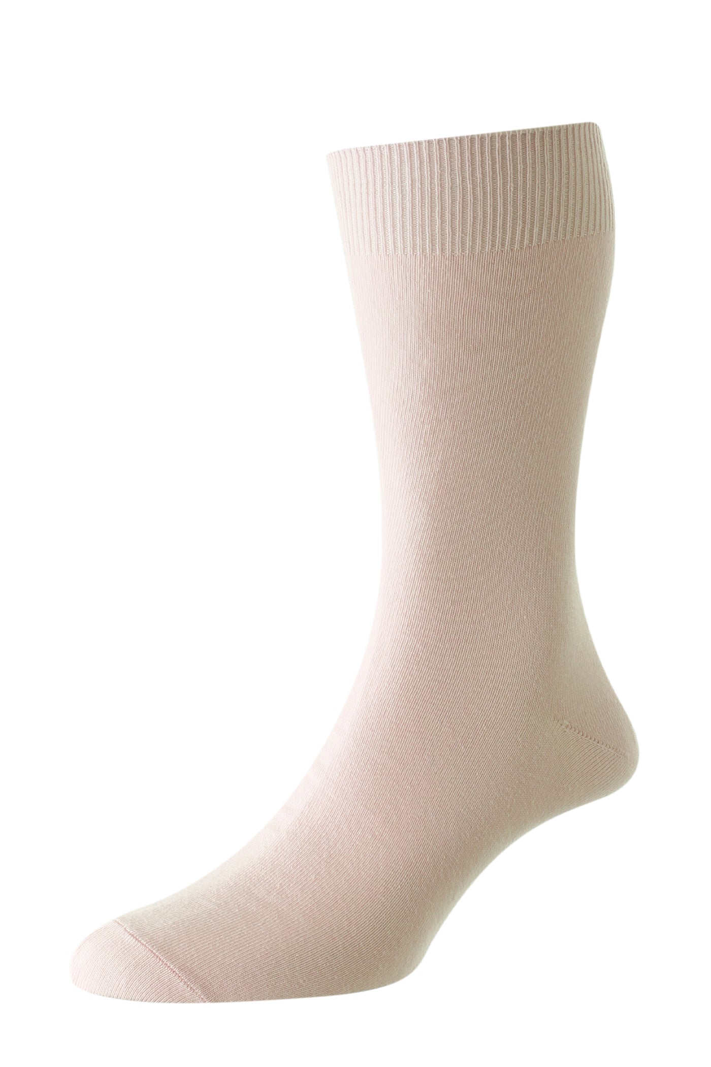 HJ Hall Men's Plain Bright Colour Cotton Socks in Soft Pink