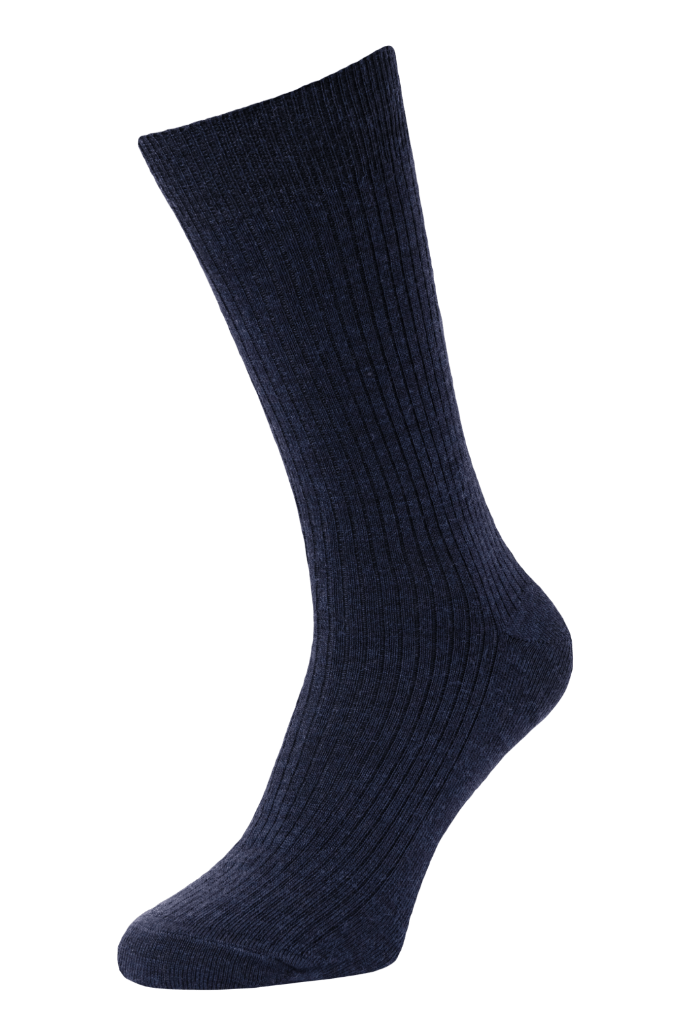 HJ Hall Men's Ribbed Wool Socks - Immaculate in Navy