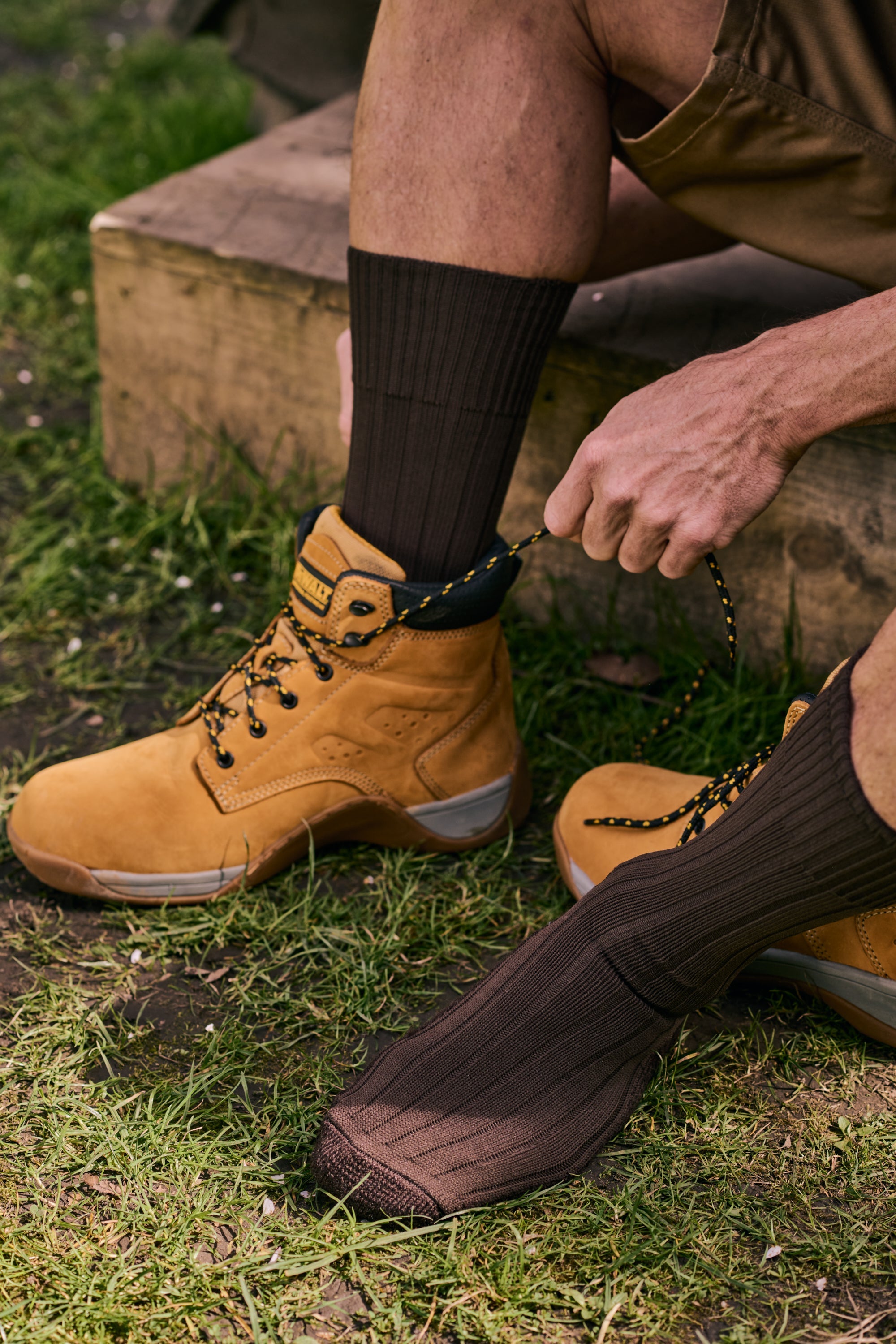 HJ Hall Men's Cushion Sole Work Boot Socks - Indestructible – alternate view