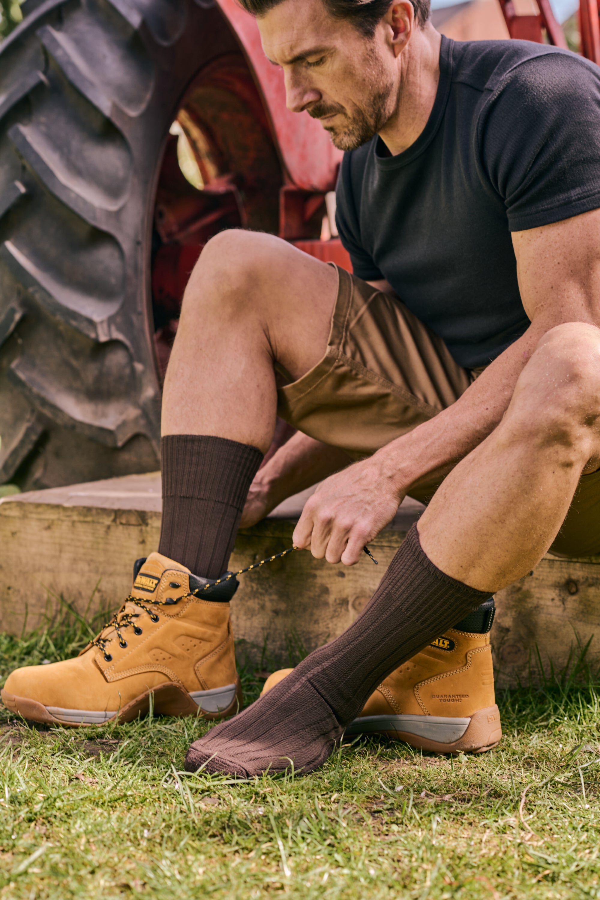 HJ Hall Men's Cushion Sole Work Boot Socks - Indestructible – alternate view