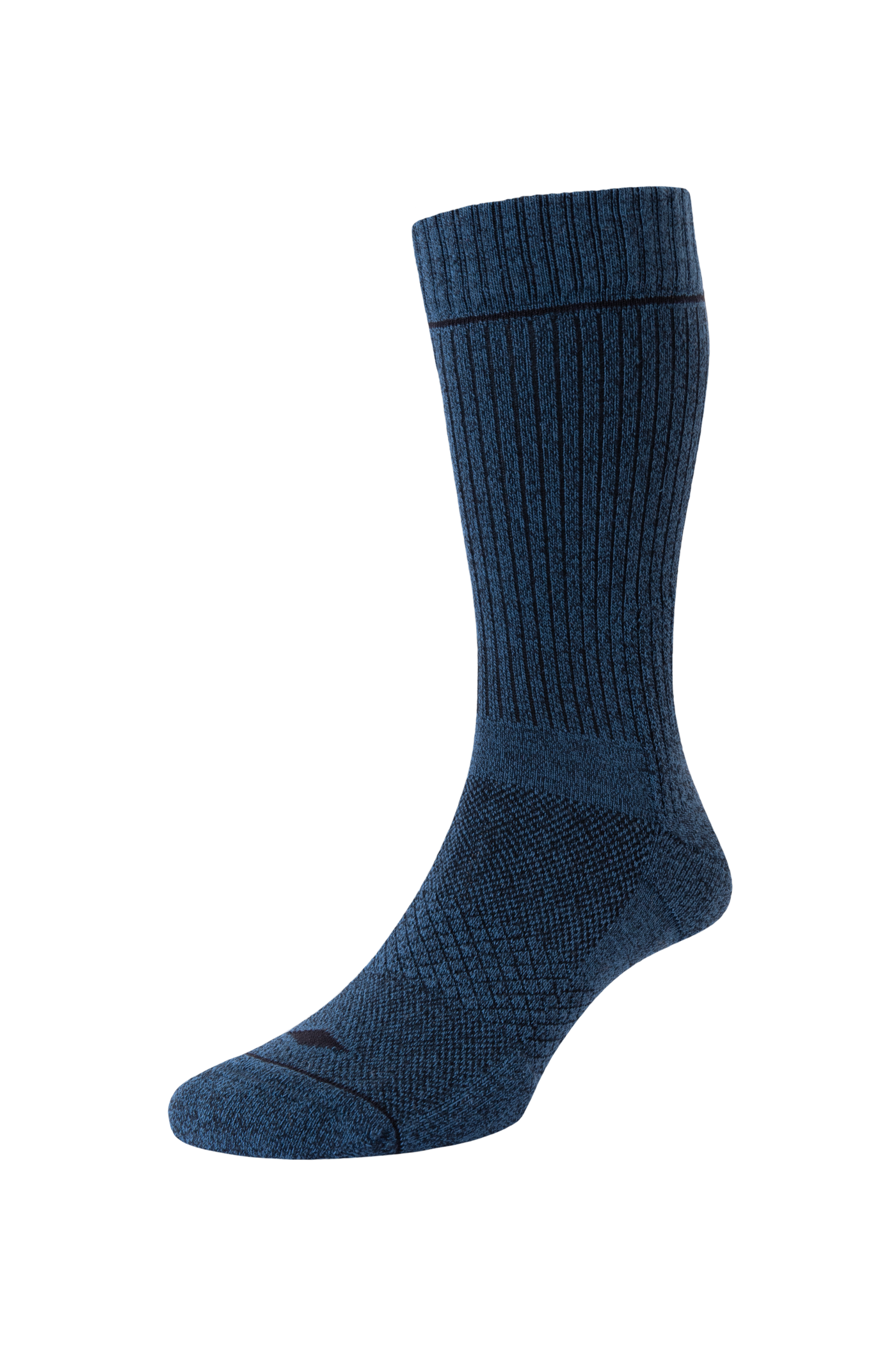 HJ Hall Coolmax Cotton Crew Hiking Socks - Technical Rambler in Navy