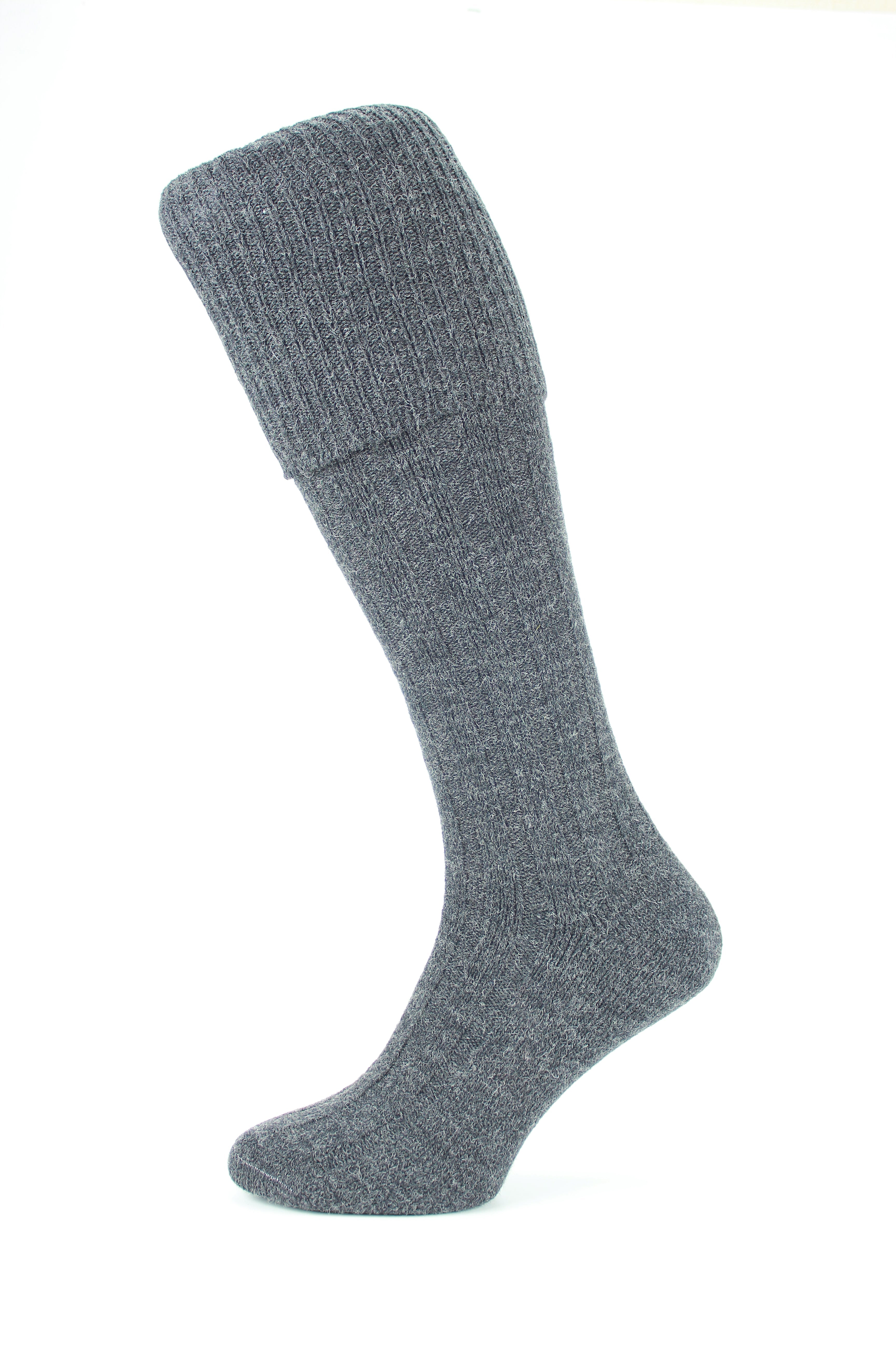 HJ Hall Men's Economy Wool Kilt Hose in Light Grey