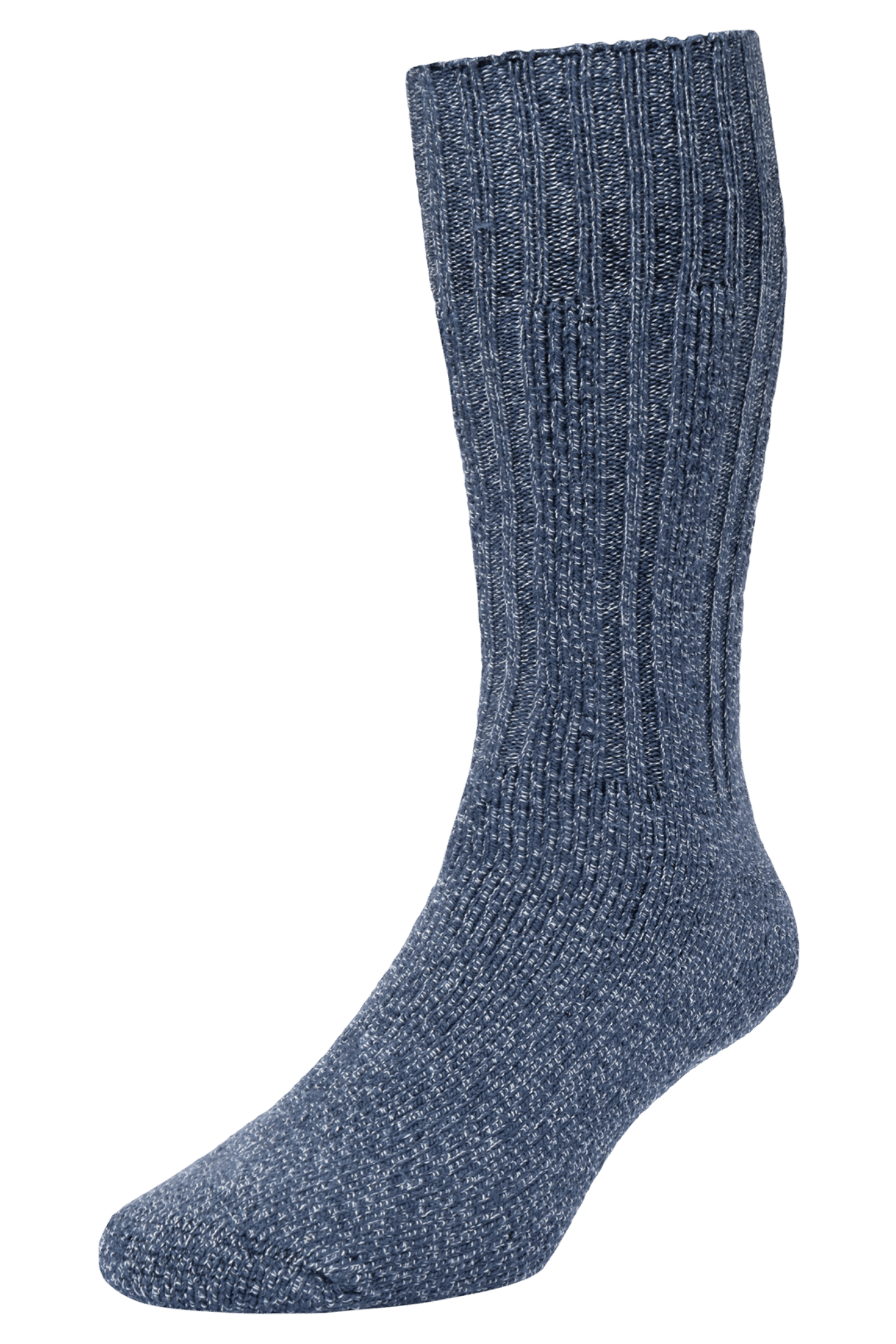 HJ Hall Men's Chunky Knit Cotton Boot Socks in Navy