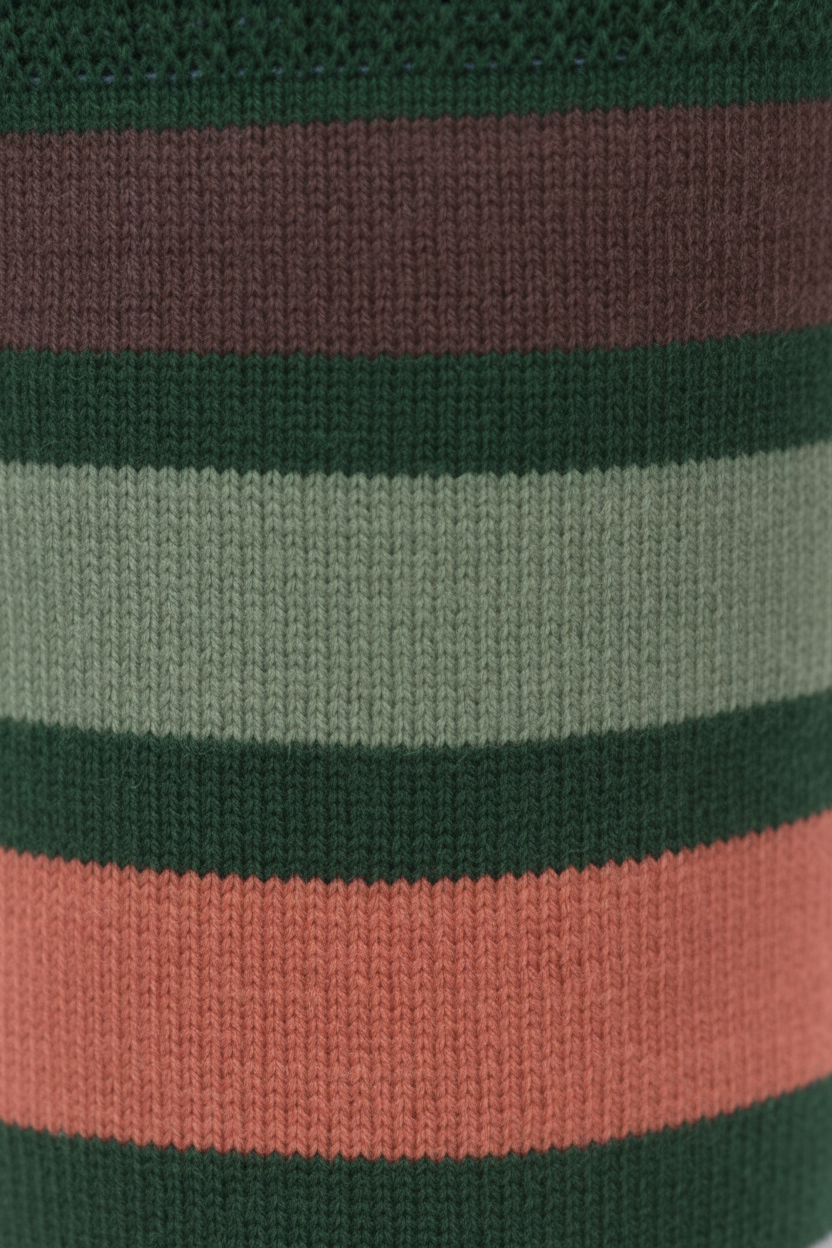 Men's Wide Stripe Cotton Comfort Top Socks