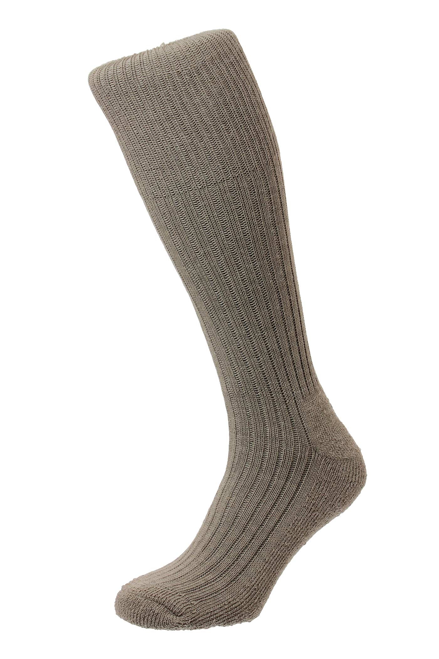 HJ Hall Men's Wool Work Boot Socks - Commando in Khaki