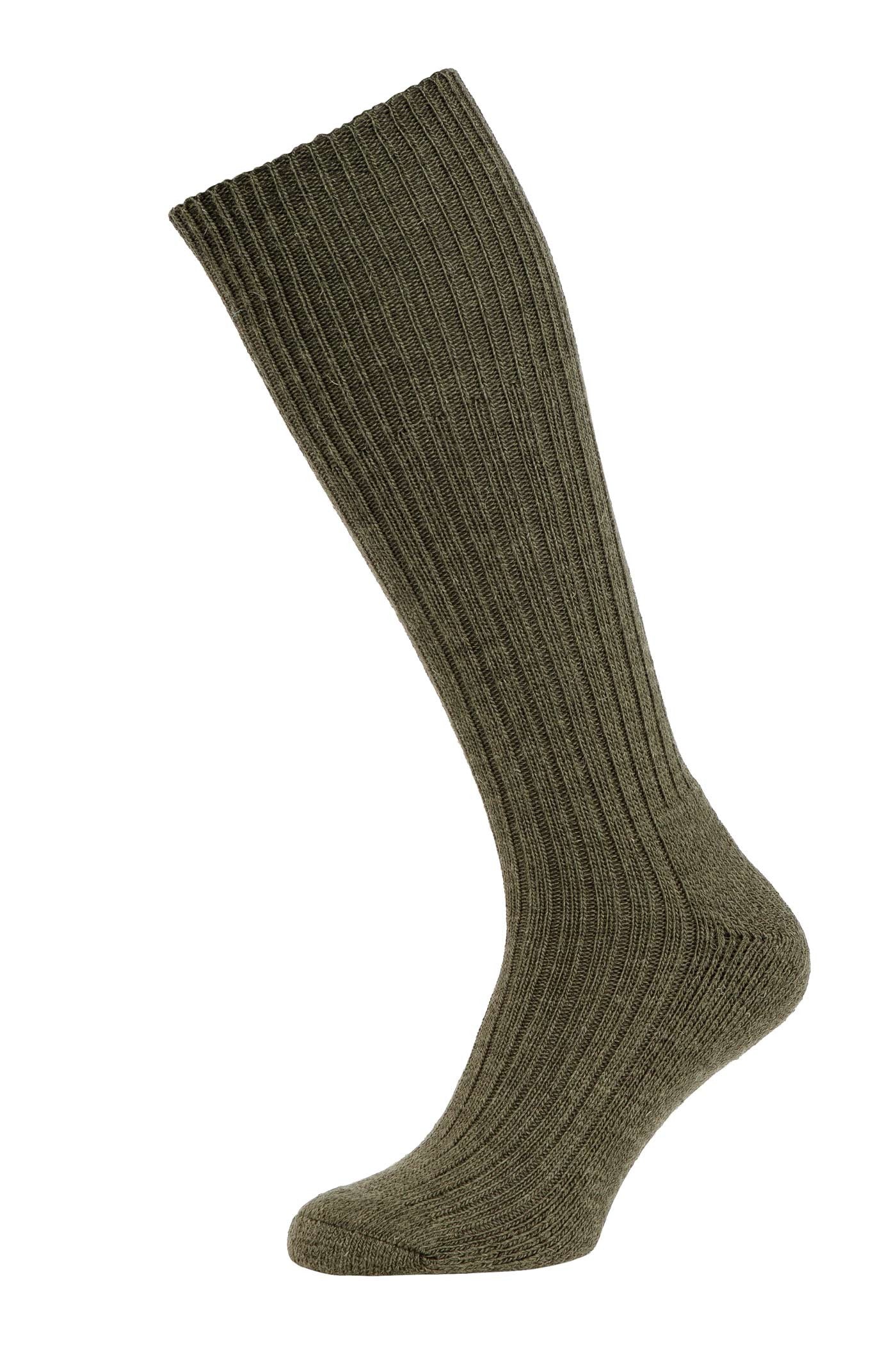 HJ Hall Men's Wool Work Boot Socks - Commando in Olive