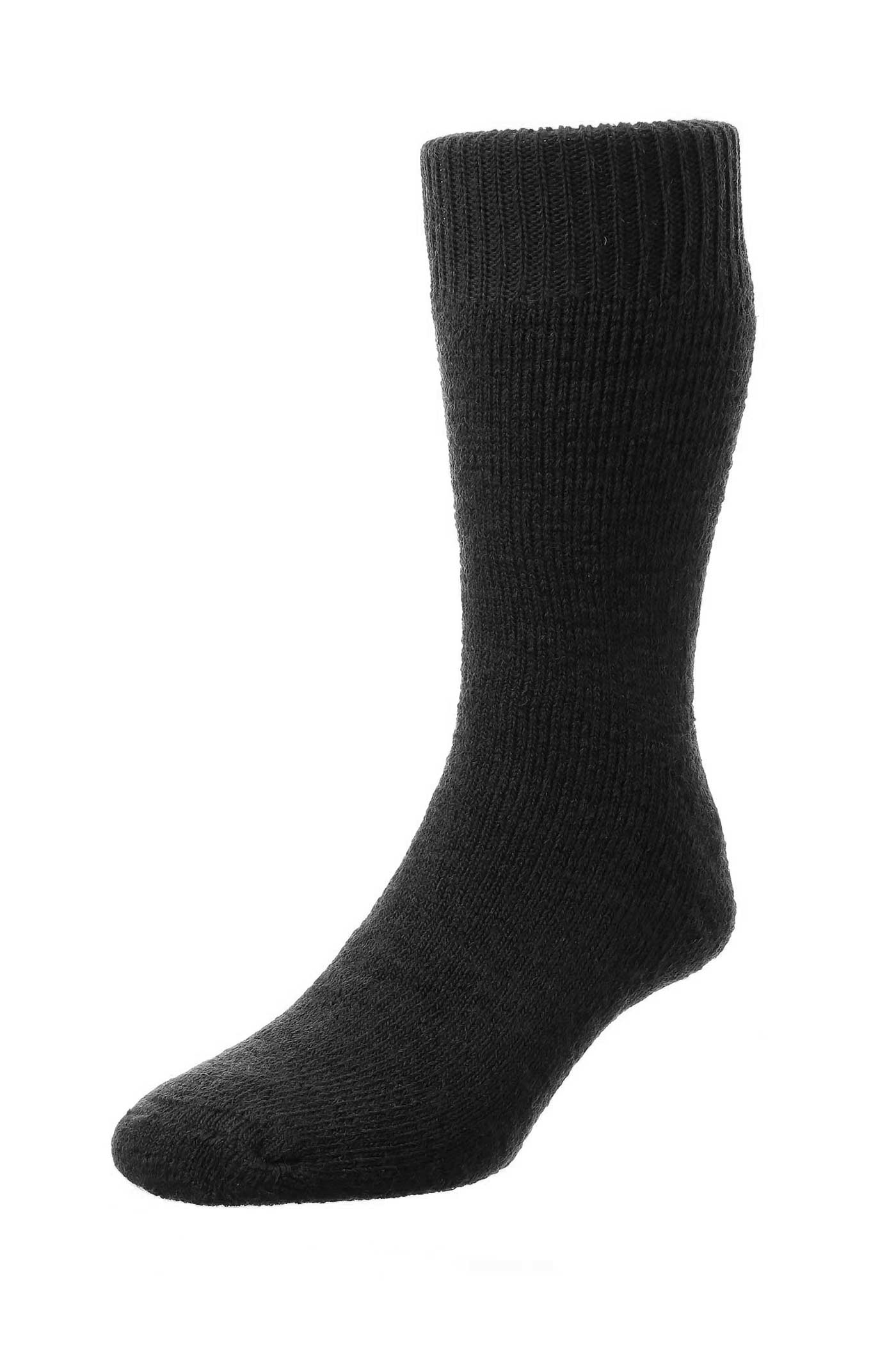 HJ Hall Cushioned Wool Socks - Rambler in Black
