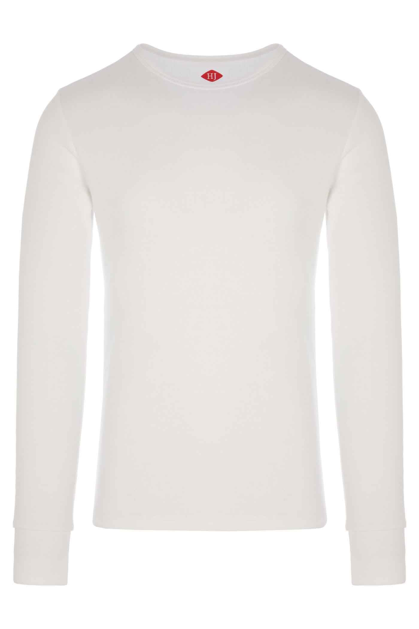 HJ Hall Cotton Thermal Long Sleeve Top in White