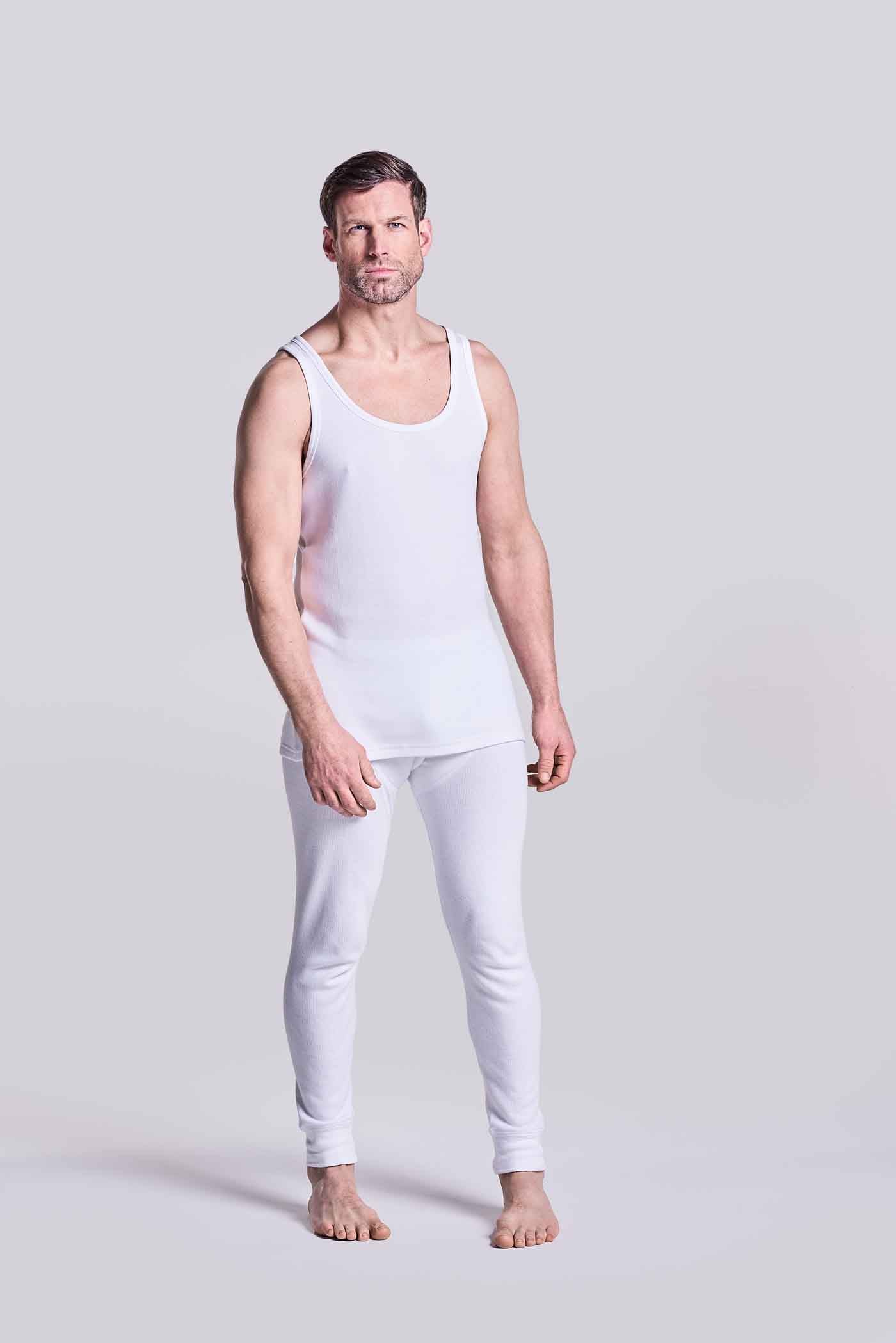 HJ Hall Cotton Thermal Vest - Twin Pack – alternate view