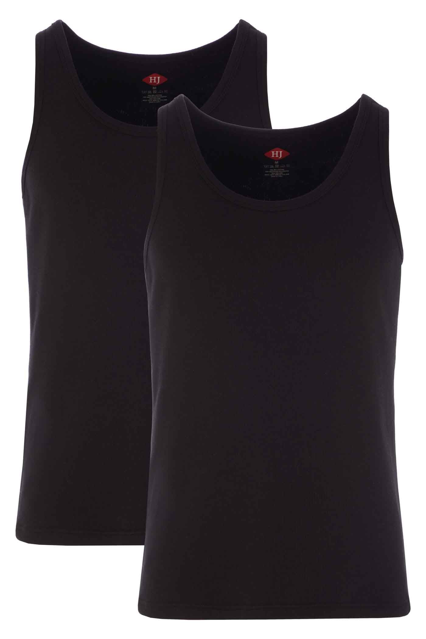 HJ Hall Cotton Thermal Vest - Twin Pack in Black
