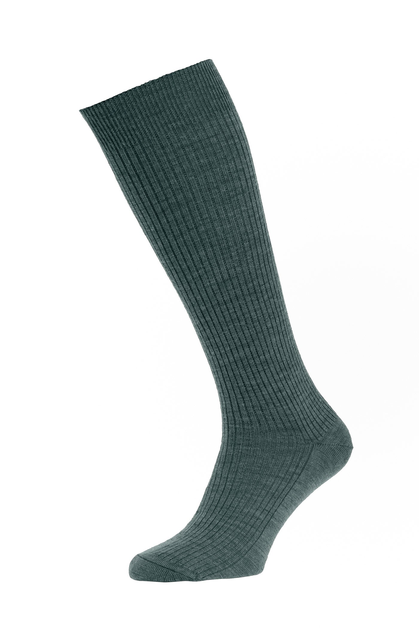 HJ Hall Men's Long Ribbed Wool Socks - Immaculate in Green