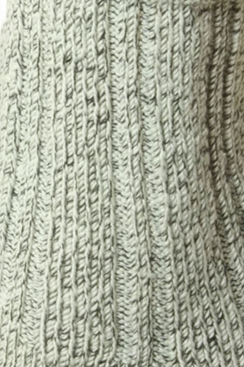 HJ Hall Women's Chunky Knit Cotton Boot Socks in Grey – close-up detail