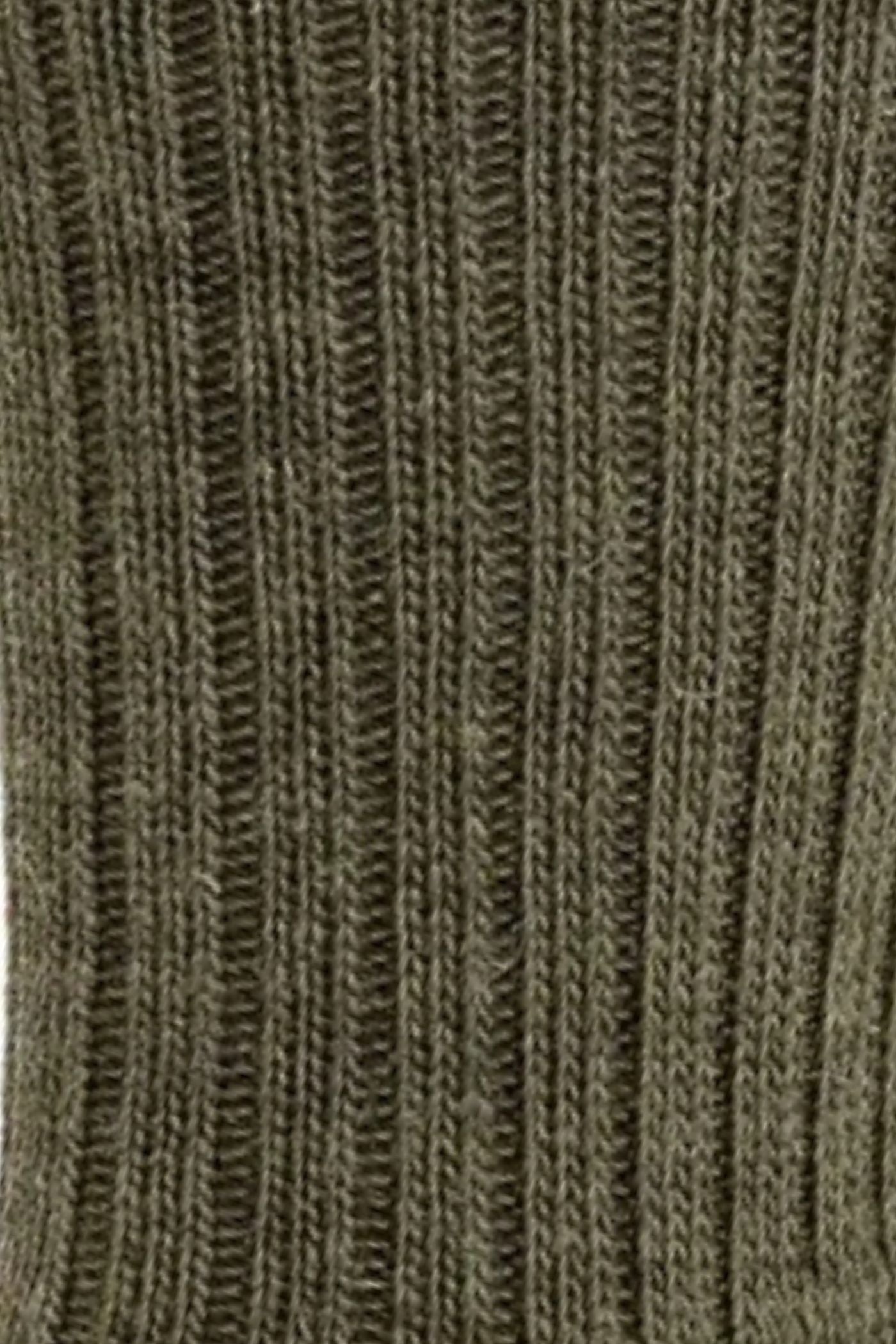 HJ Hall Men's Wool Work Boot Socks - Commando in Olive – close-up detail