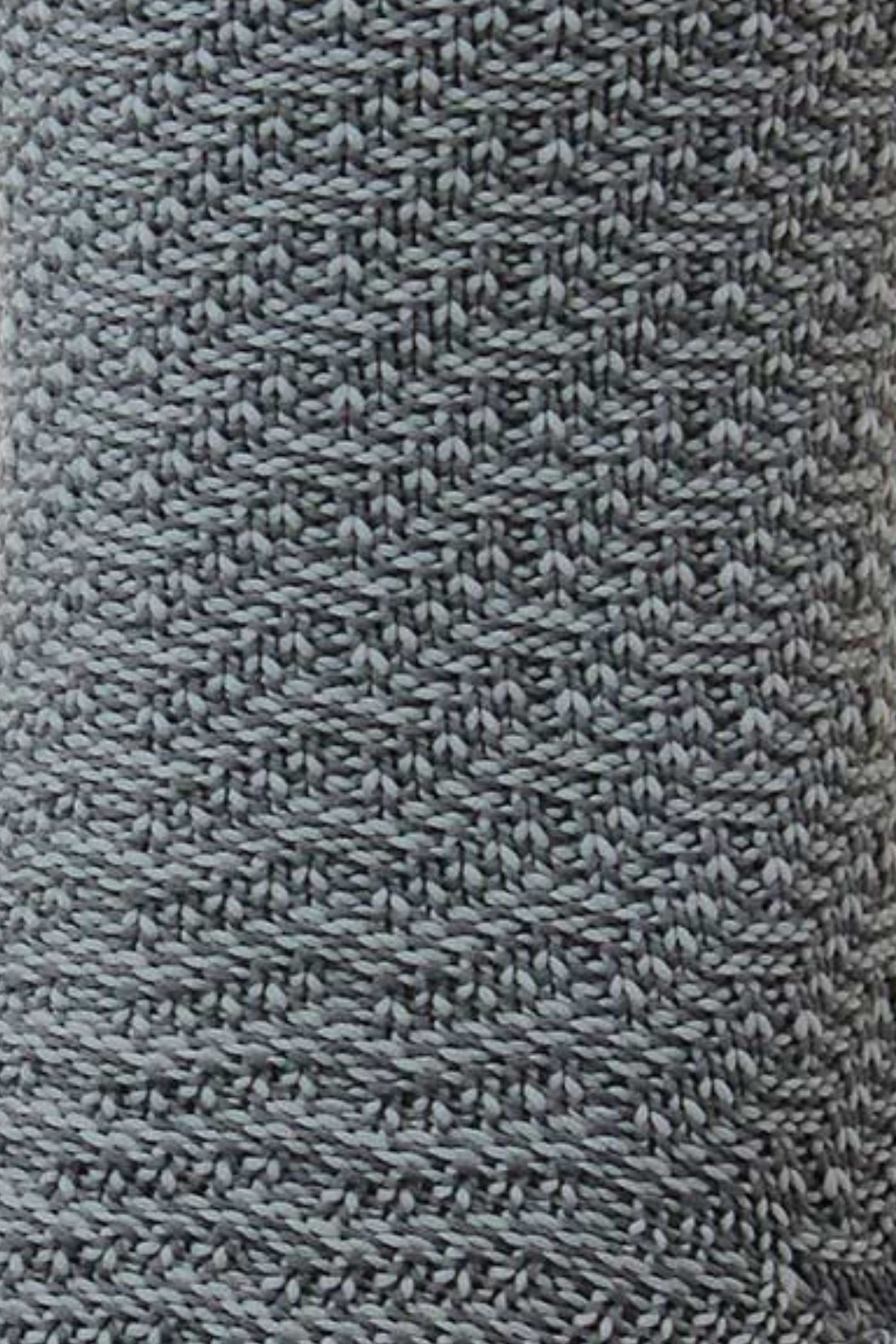 HJ Hall Half Hose Textured Jacquard Work Boot Socks - Indestructible in Grey – close-up detail