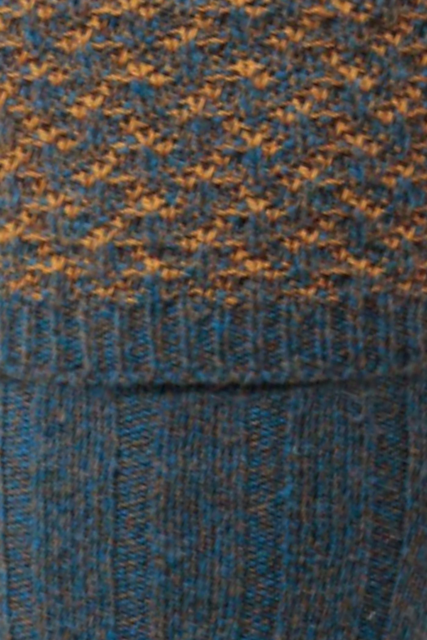 HJ Hall Honeycomb Texture Shooting Socks - Hatfield in Petrol – close-up detail