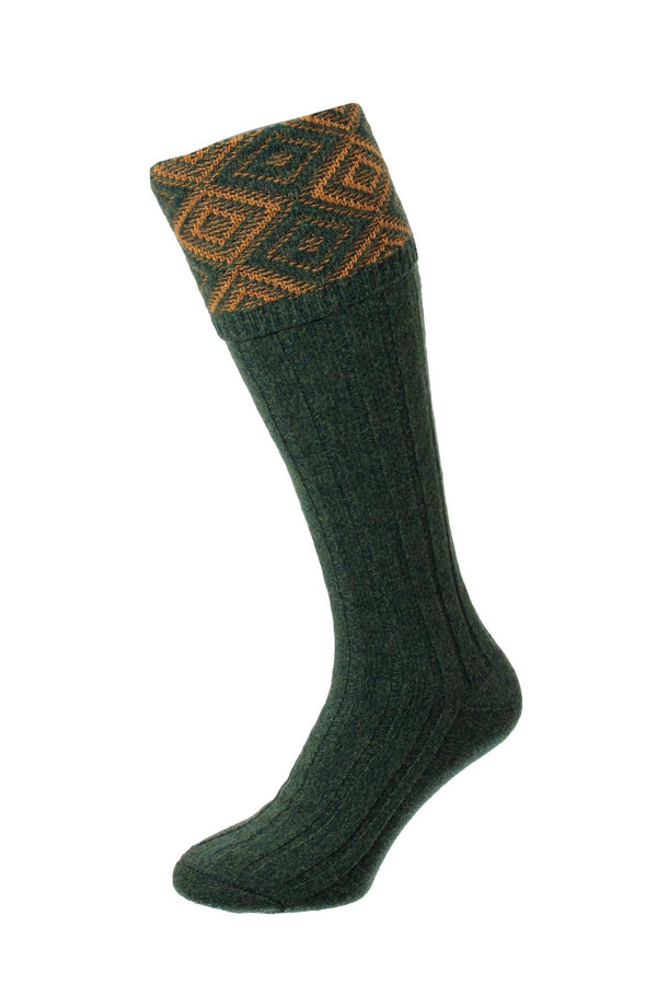 Diamond Texture Shooting Socks - Duncliffe Forest Marl 11-13