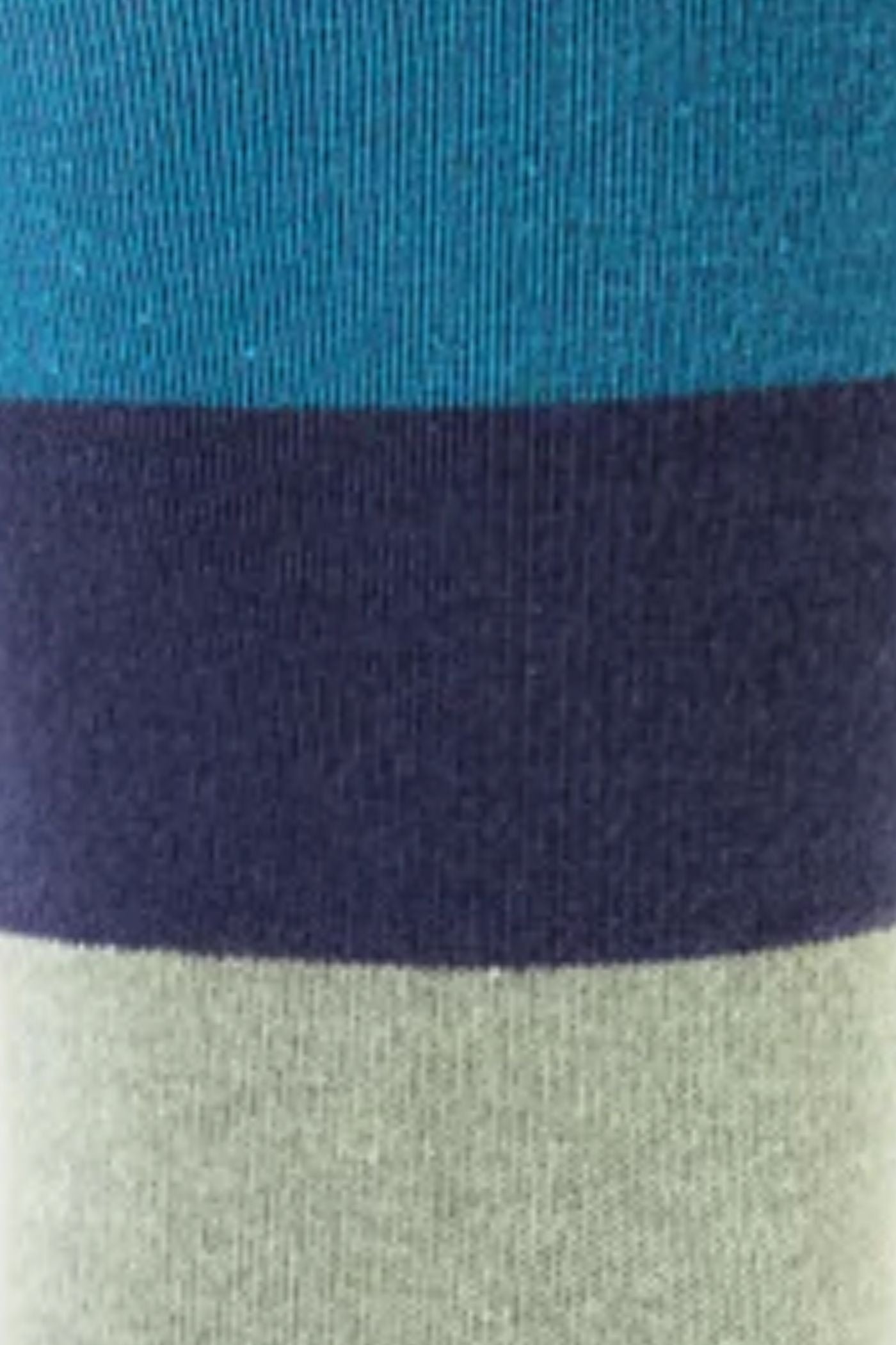 HJ Hall Men's Block Stripe Organic Cotton Comfort Top Socks in Navy – close-up detail