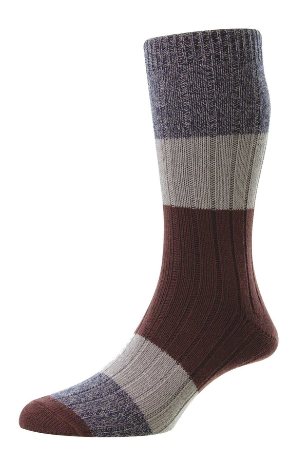Chunky Cotton Socks - Acacia Steel 6-11
