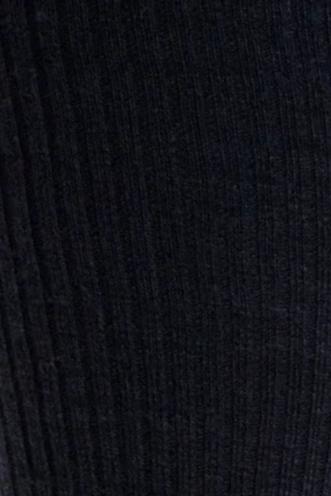 HJ Hall Men's Long Ribbed Wool Socks - Immaculate in Black – close-up detail