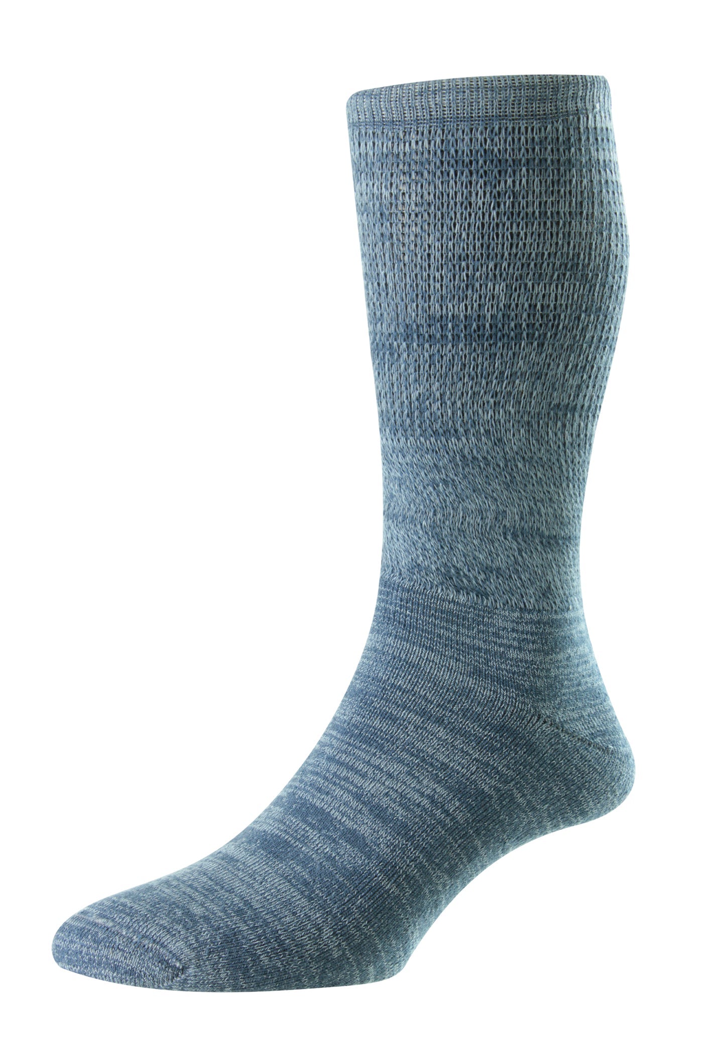 HJ Hall Lightweight Diabetic Cotton Socks in Indigo/Faded Denim