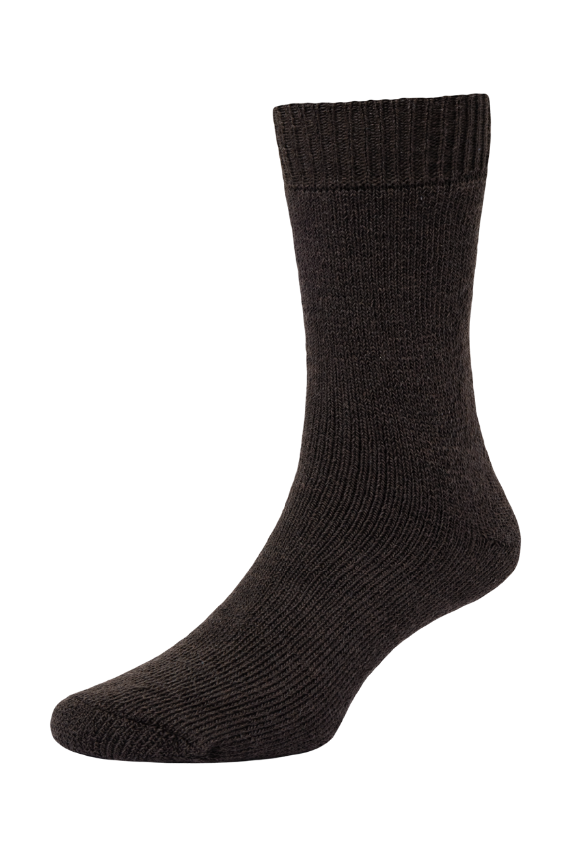 HJ Hall Cushioned Wool Socks - Rambler in Dark Brown