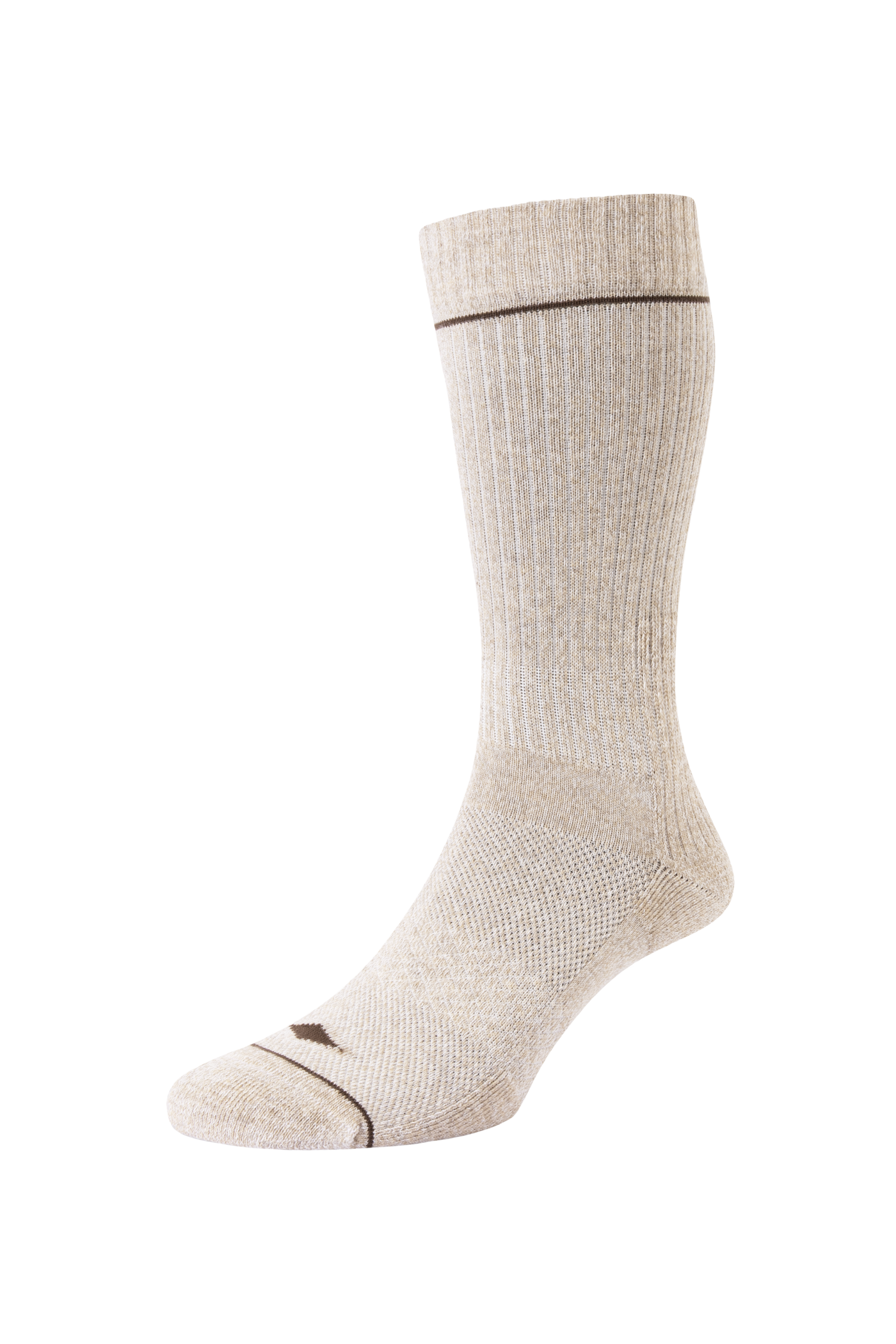 HJ Hall Coolmax Cotton Crew Hiking Socks - Technical Rambler in Oatmeal