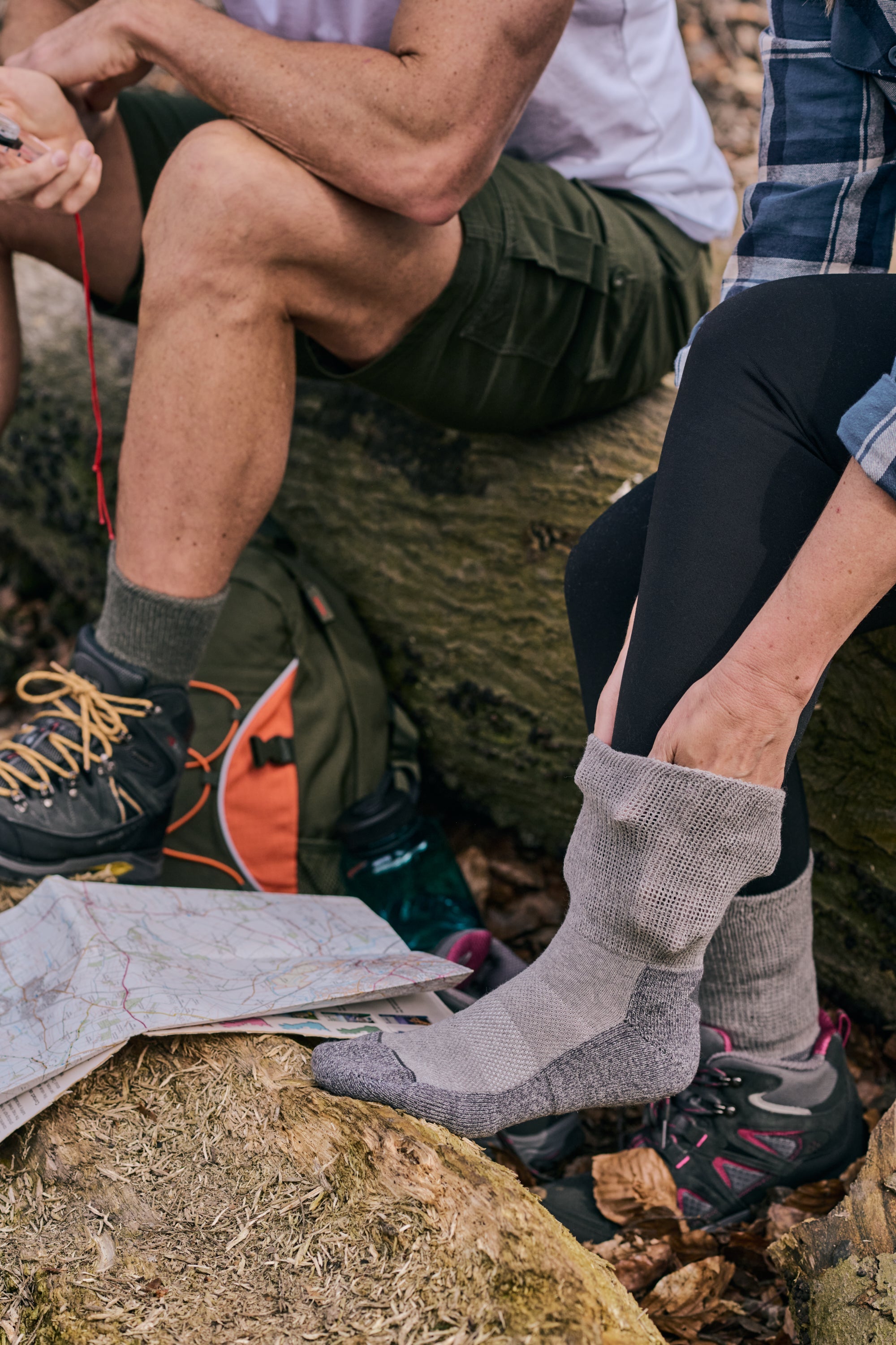 HJ Hall Cotton & Wool Blend Hiking Socks - Technical Rambler – lifestyle shot