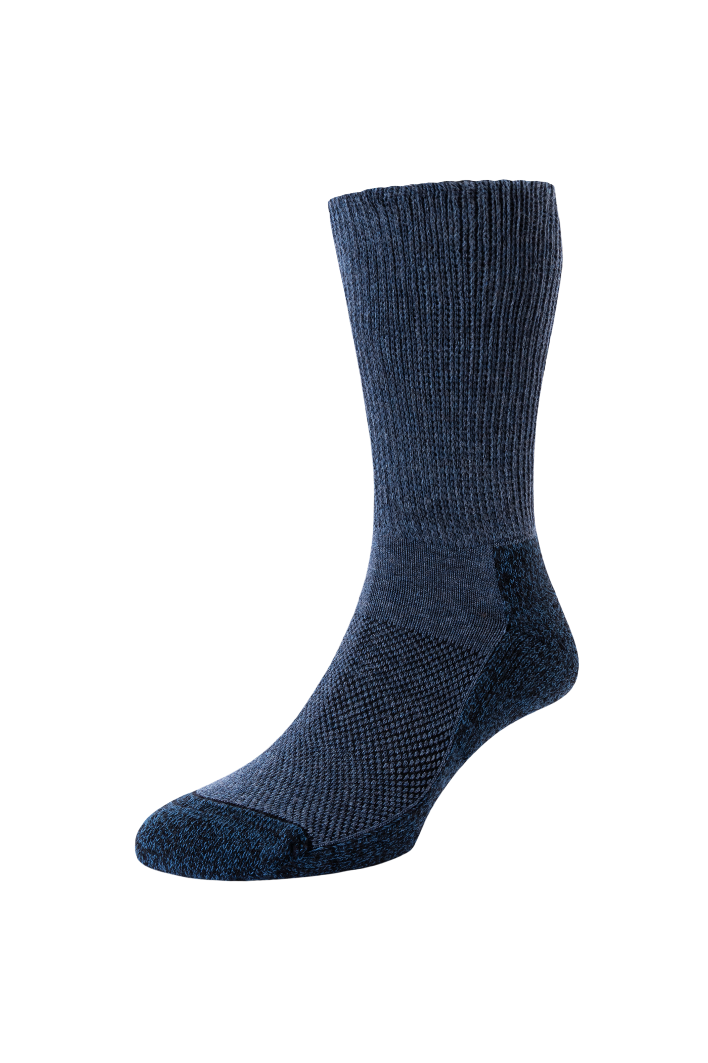 HJ Hall Cotton & Wool Blend Hiking Socks - Technical Rambler in Dark Navy