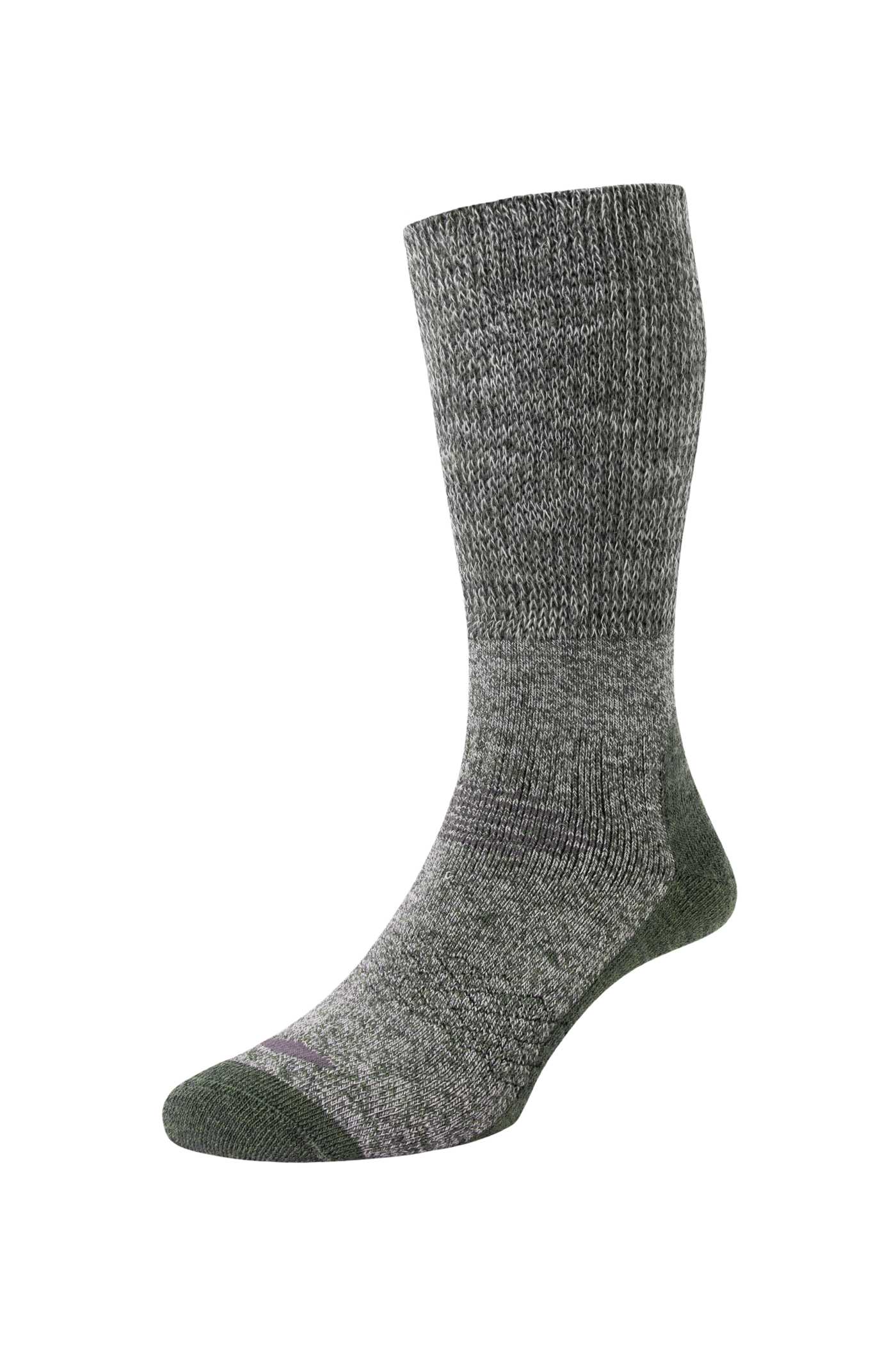HJ Hall Thermal Wool Comfort Top Hiking Socks - Technical Rambler in Dark Green