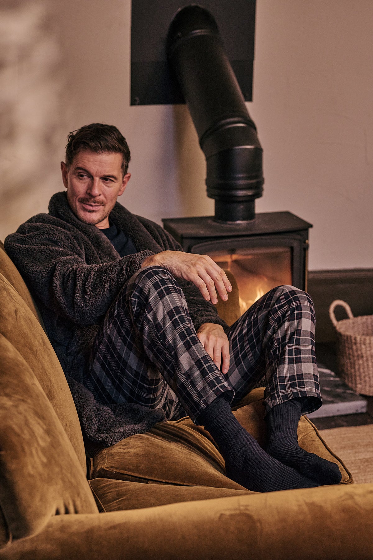Men's Brushed Cotton Check Pyjama Bottoms