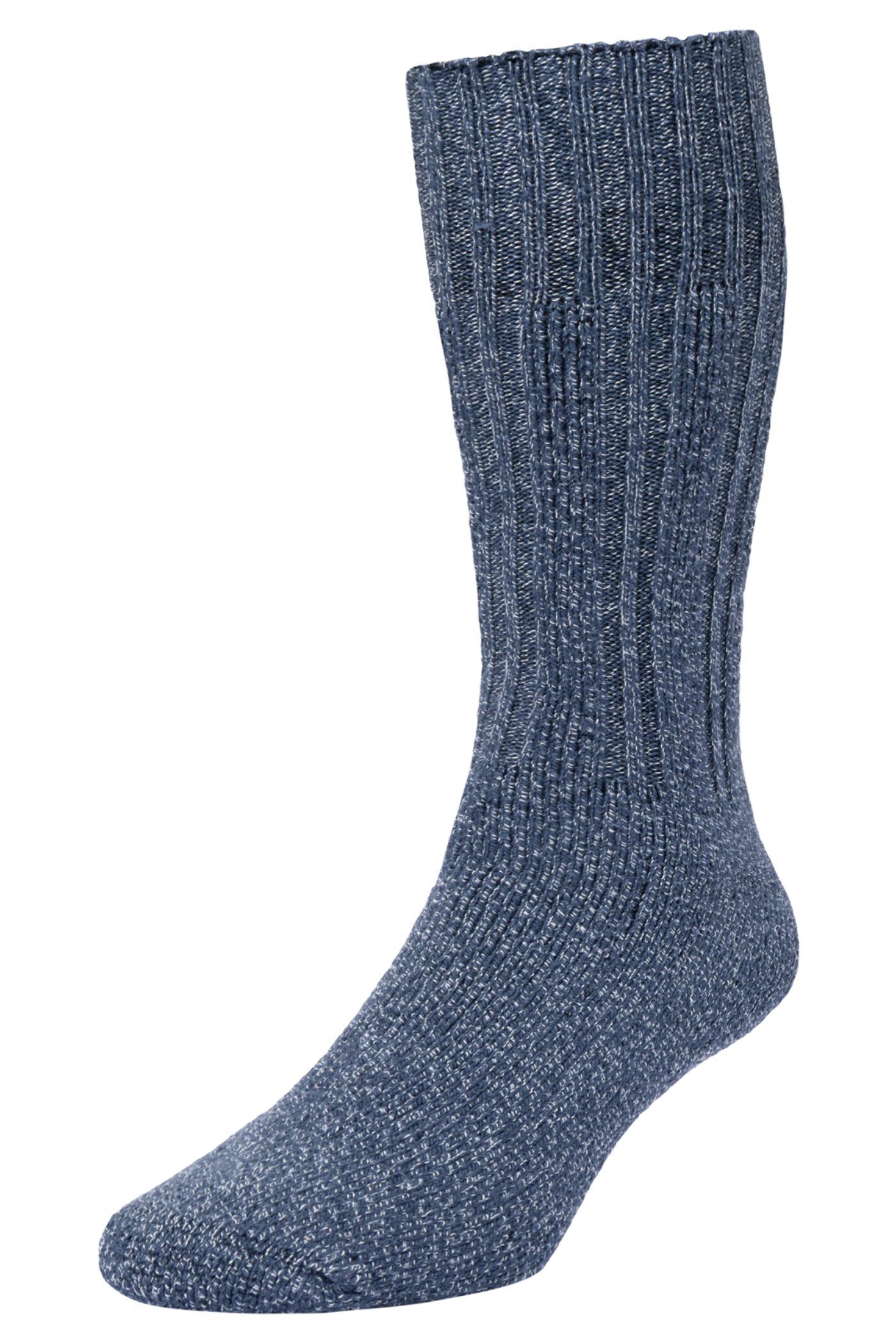 HJ Hall Men's Chunky Knit Cotton Boot Socks in Navy