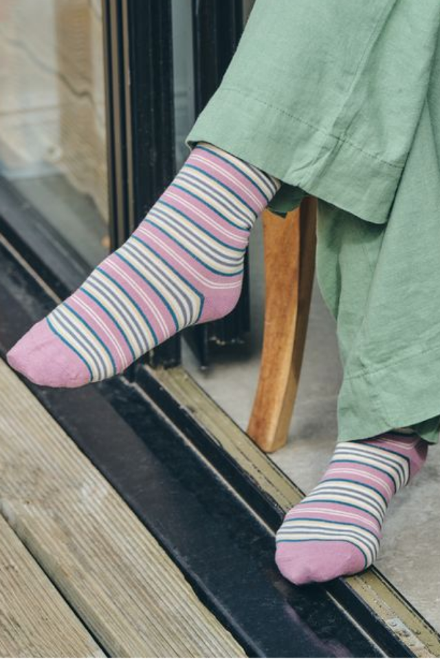 Women's Stripe Cotton Comfort Top Socks