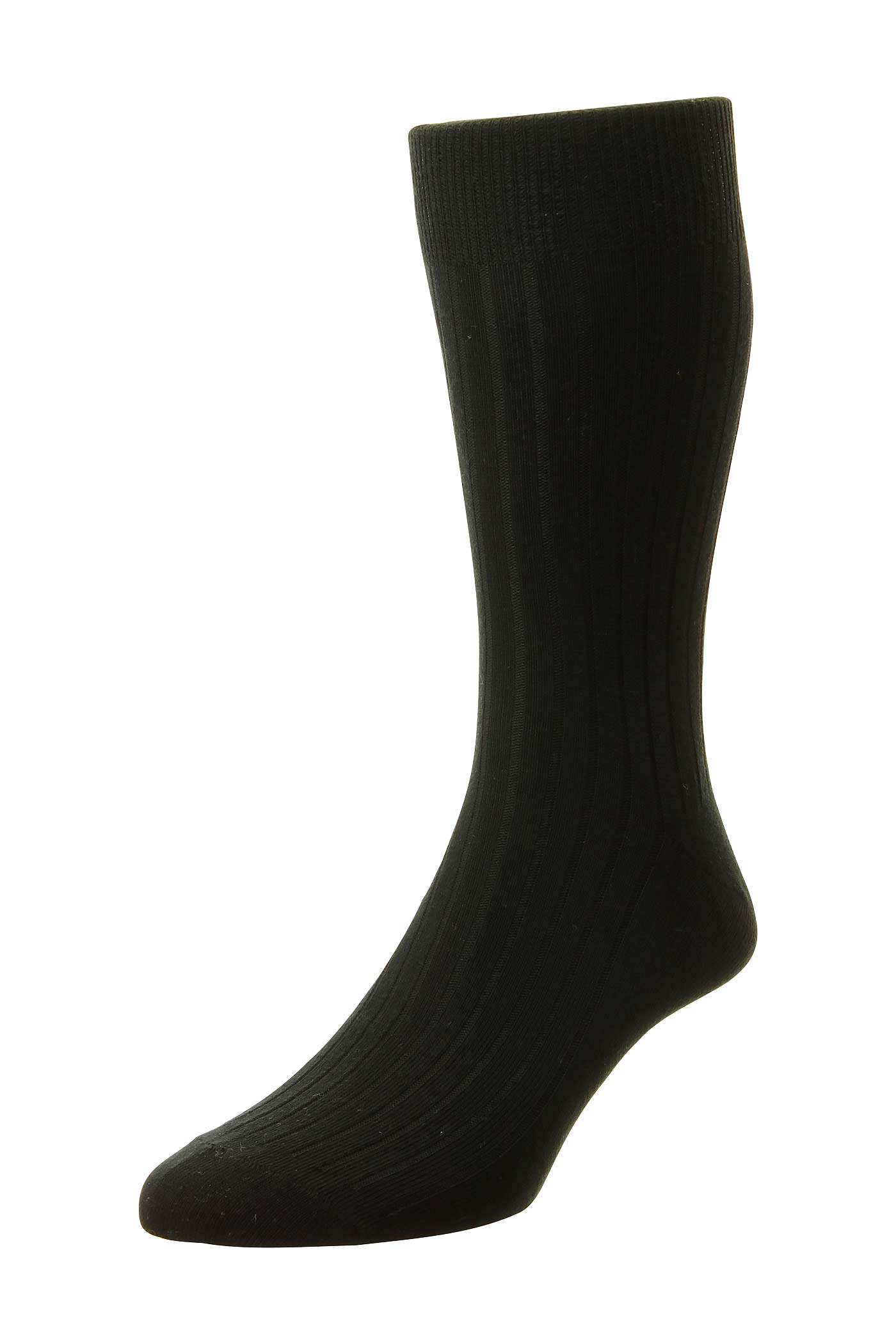 Plain Ribbed Cotton Socks