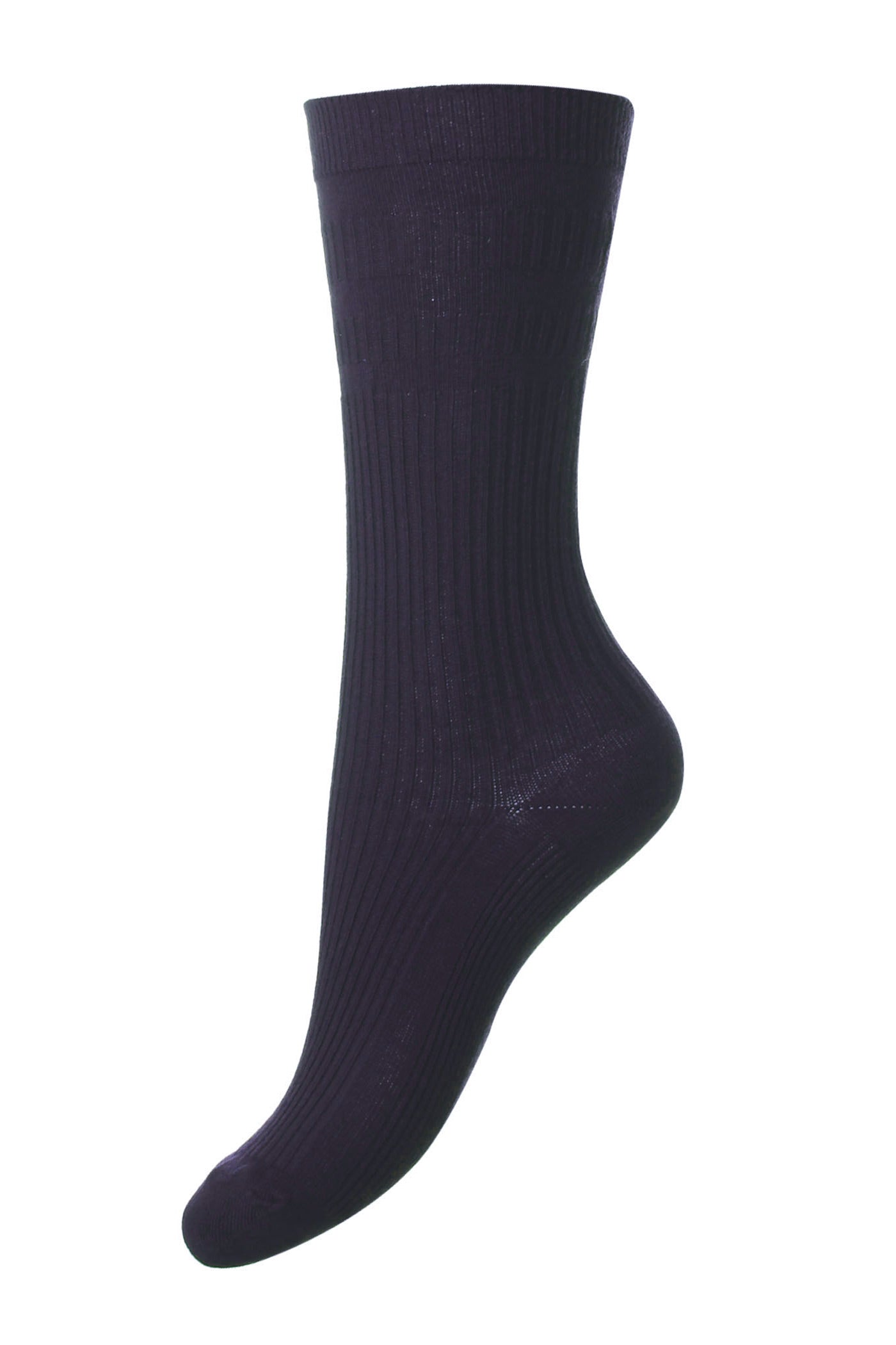 HJ Hall Women's Extra-Wide Cotton Softop Socks in Navy