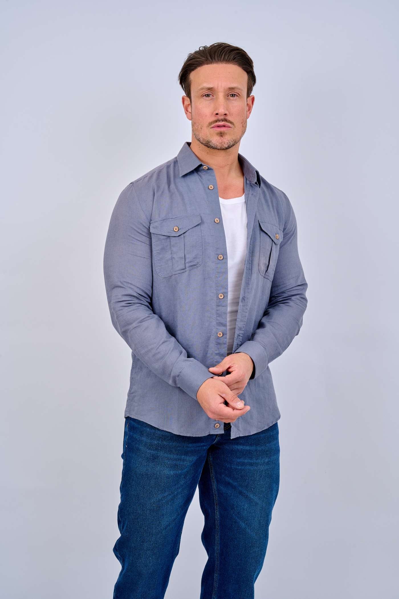 HJ Hall Cotton Essentials Vests - Twin Pack – alternate view