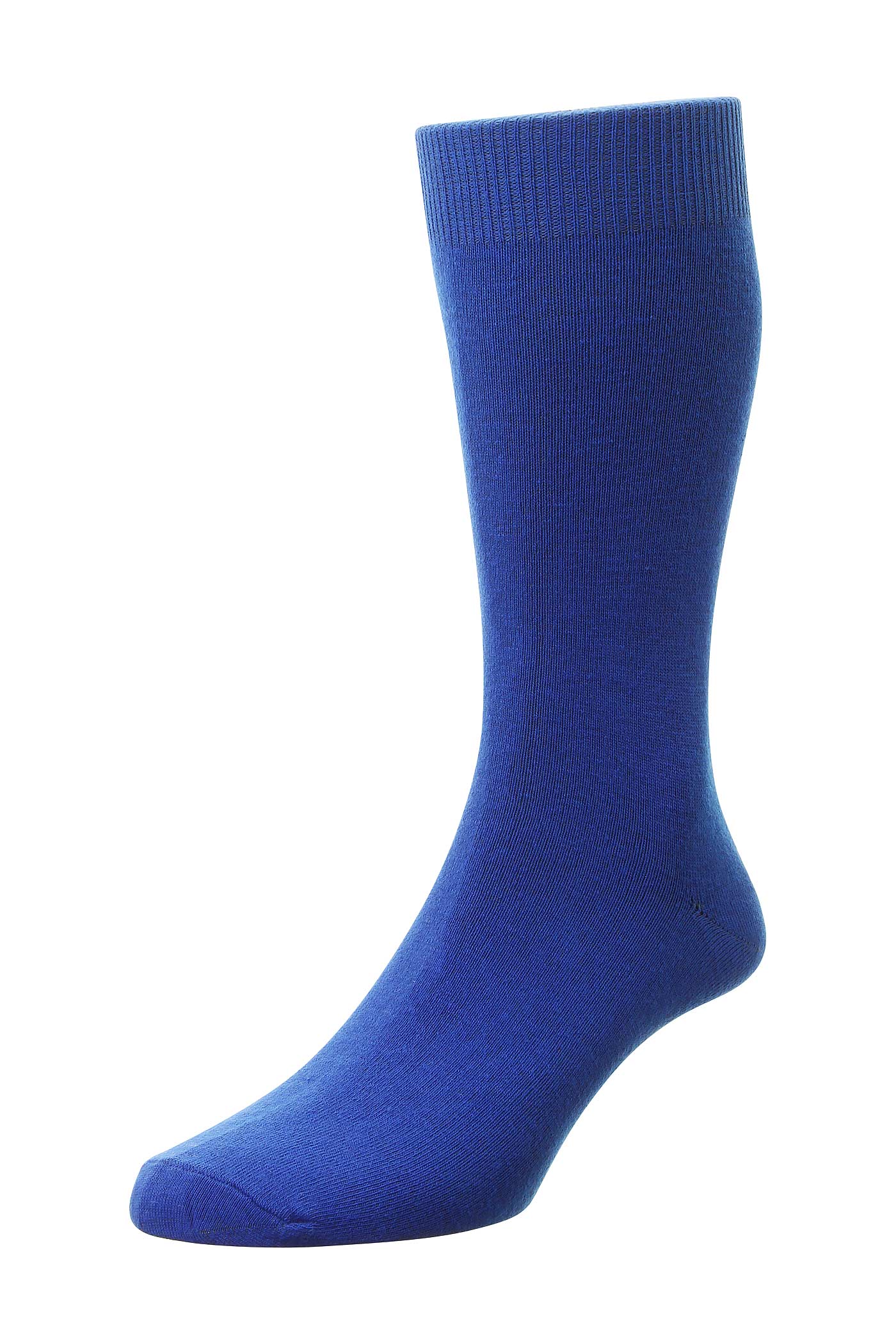 HJ Hall Men's Plain Bright Colour Cotton Socks in Bright Royal
