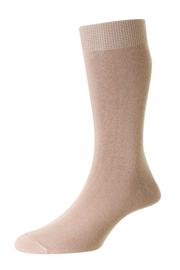 Men's Plain Bright Colour Cotton Socks Rose Pink 6-11
