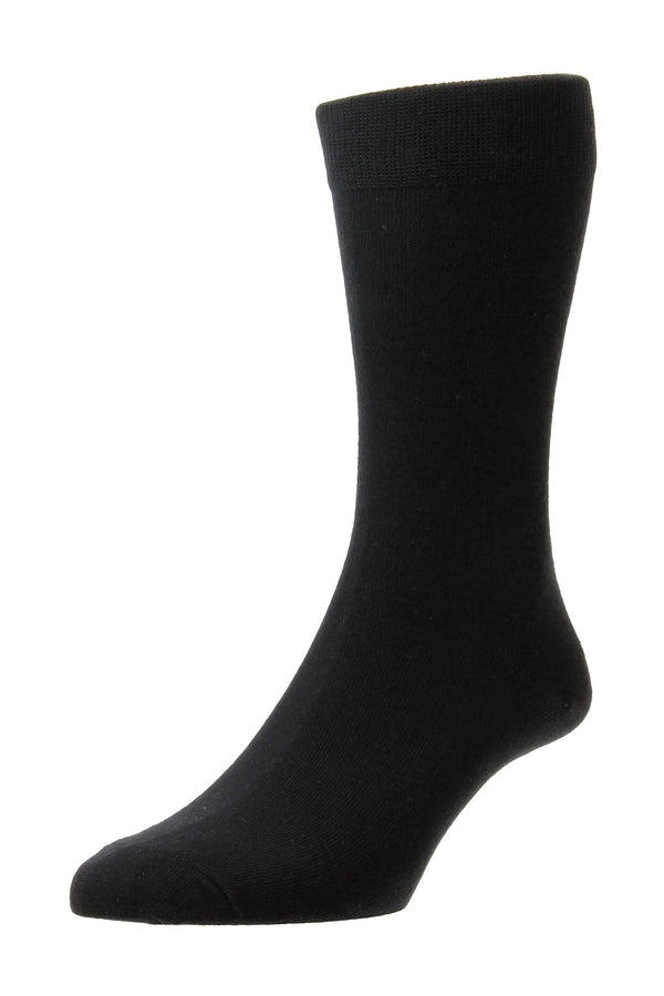 Supersoft Plain Bamboo Socks Black 4-7