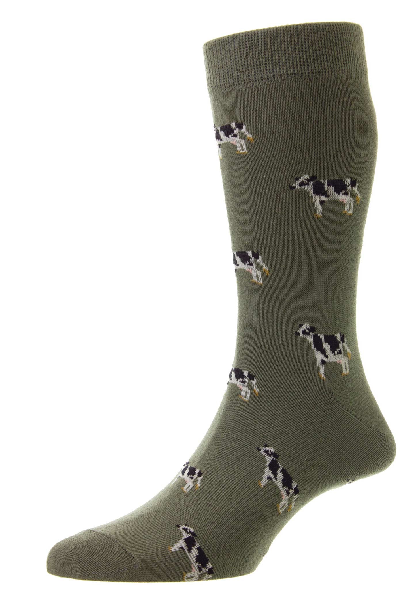 Cow Motif Cotton Socks